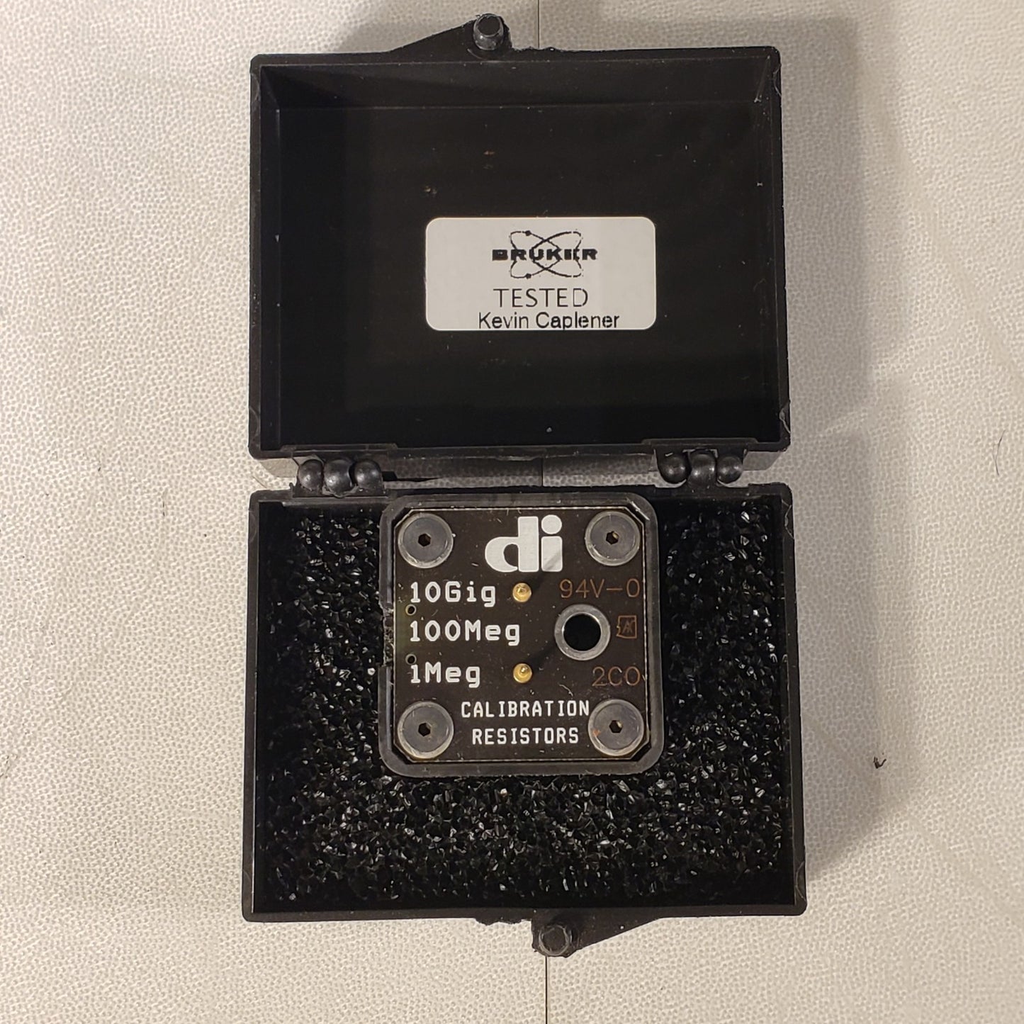 di Veeco Bruker 840-009-603 Calibration Resistors 10 Gig = 7 Gig 100 meg 1 meg