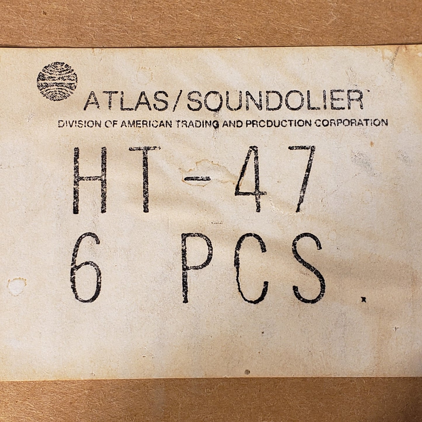 Atlas HT-47 High-Quality 4 Watt Audio Transformer 70.7V 8 OHMS SEC 110108