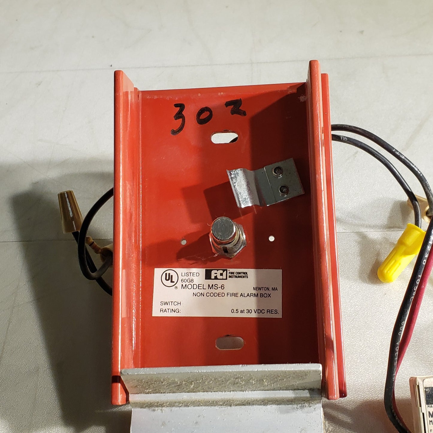 FCI MS-6 Fire Alarm Pull Station Box with FCI AMM-2 Monitor Module