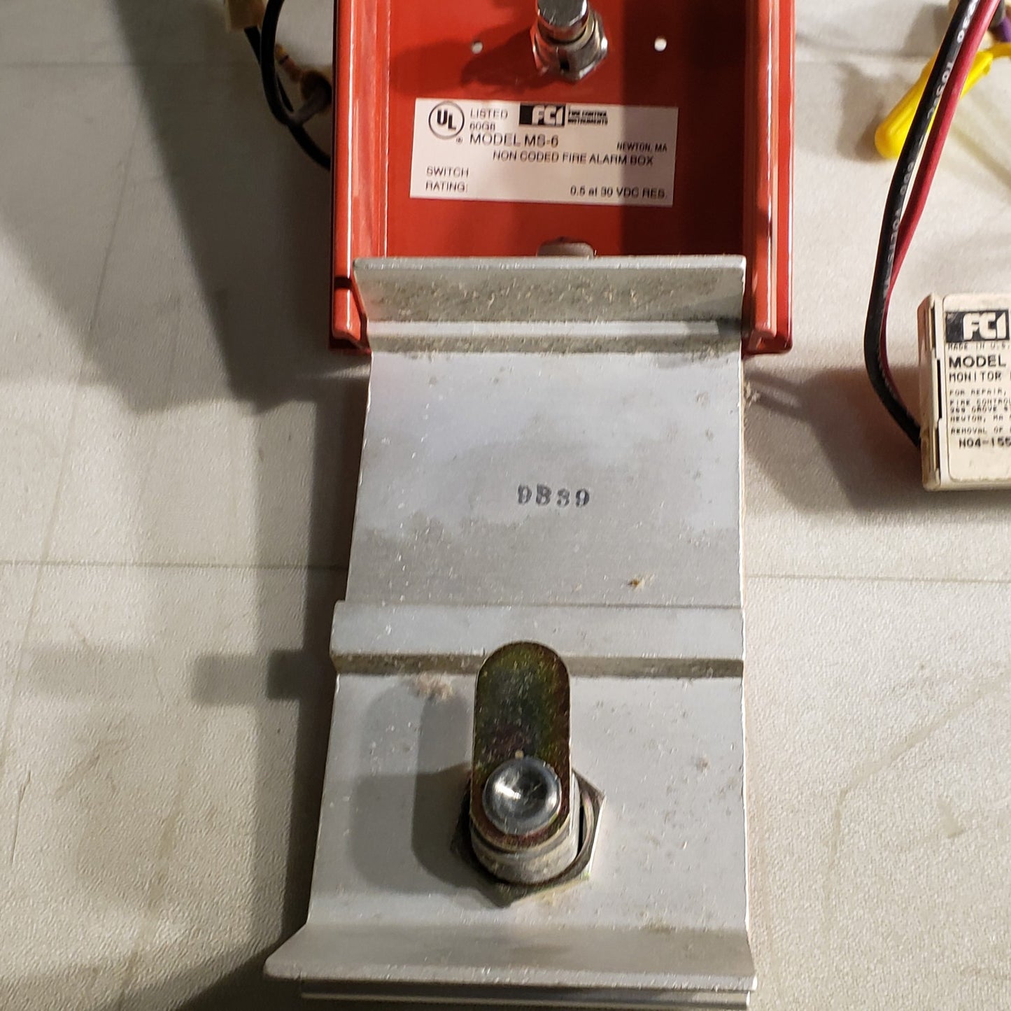 FCI MS-6 Fire Alarm Pull Station Box with FCI AMM-2 Monitor Module