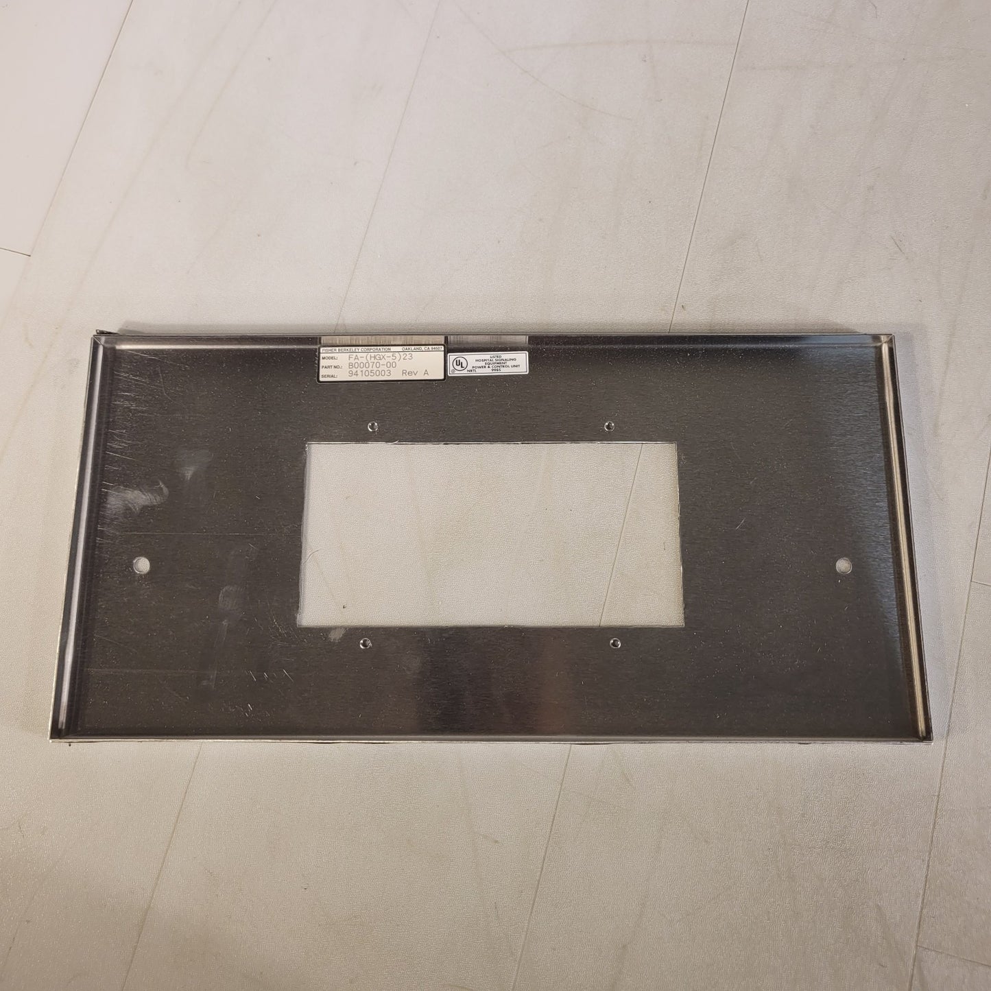Fisher Berkeley B00070-00 Face Wall Plate FA-HGX-5 23