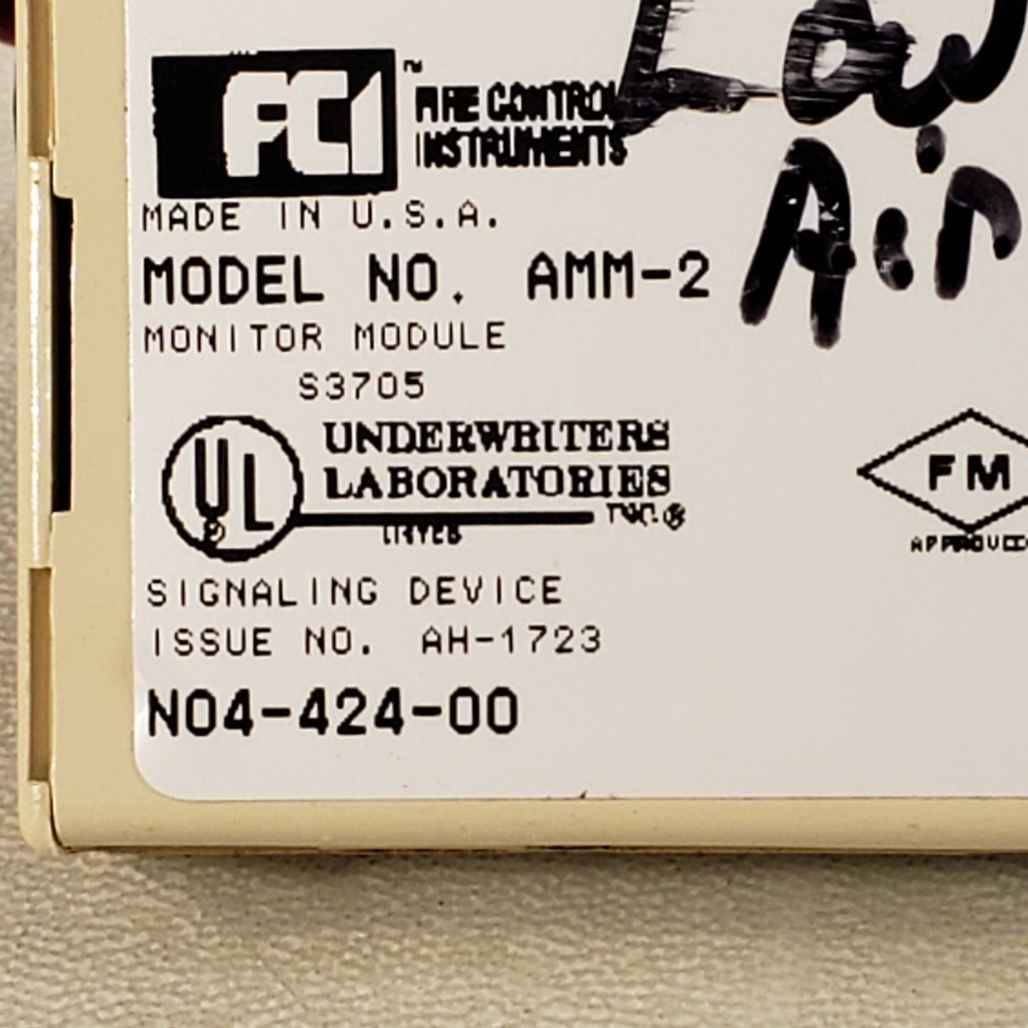 Gamewell-FCI AMM-2 Fire Alarm Monitor Module - White Honeywell 190-00002