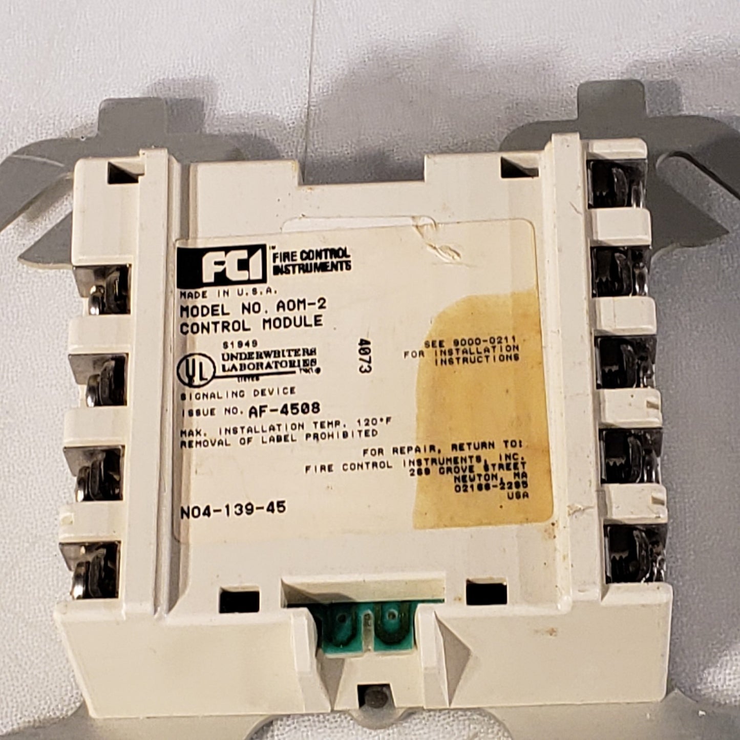 Gamewell FCI AOM-2 Control Module AOM 2 Fire Alarm Box