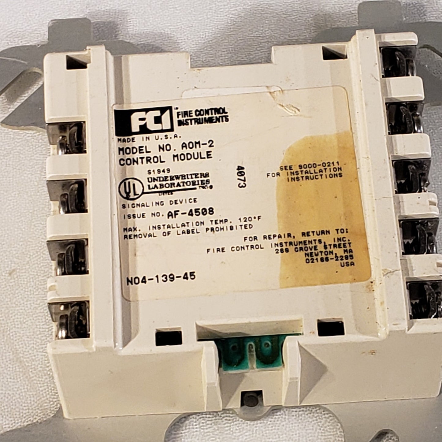 Gamewell FCI AOM-2 Control Module AOM 2 Fire Alarm Box