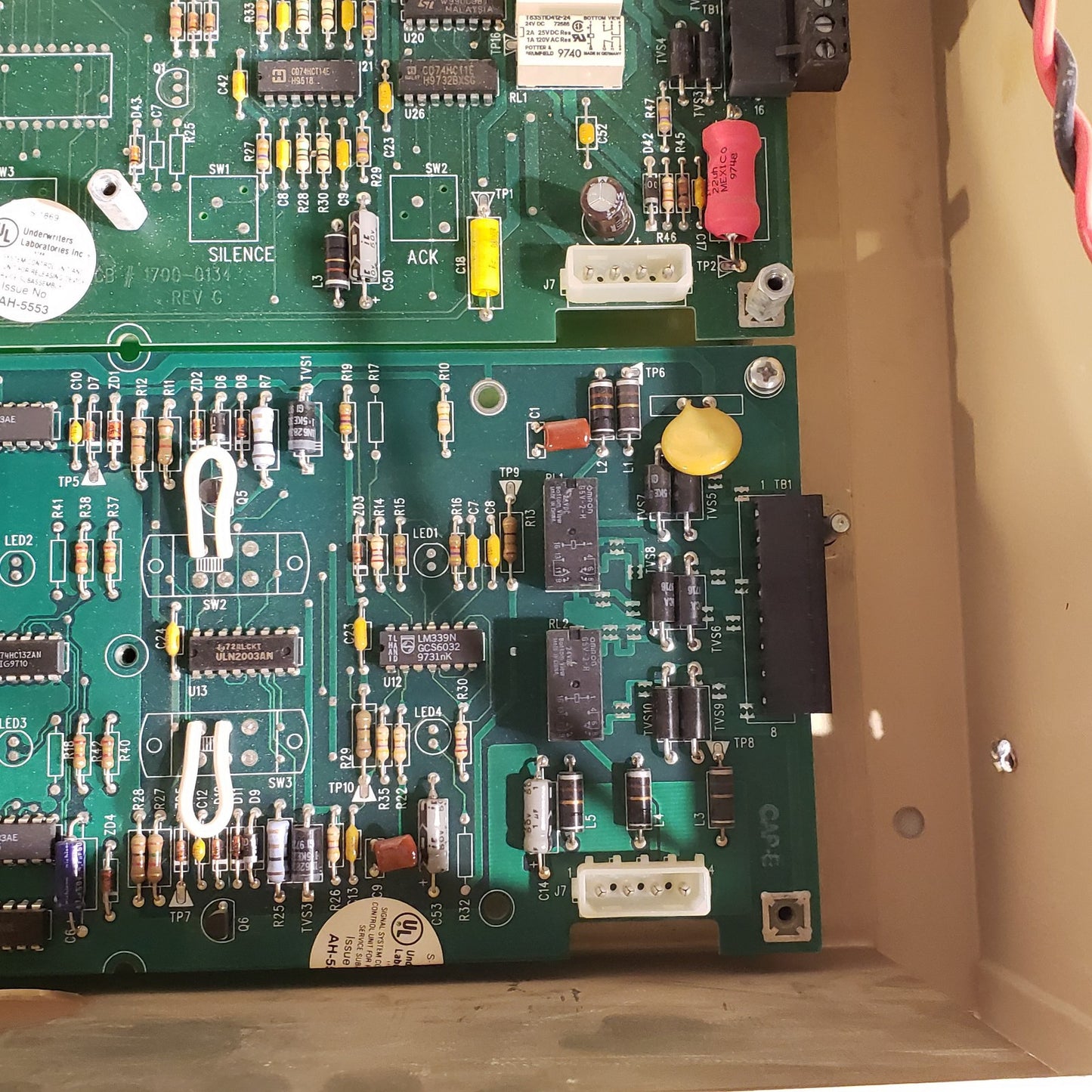 FCI 7200 Fire Alarm Control Box With Key Pad KDU - Incomplete Panel