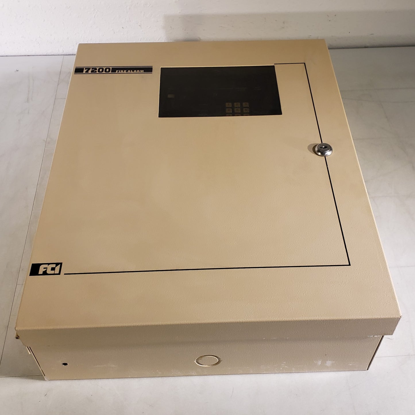 FCI 7200 Fire Alarm Control Box With Key Pad KDU - Incomplete Panel
