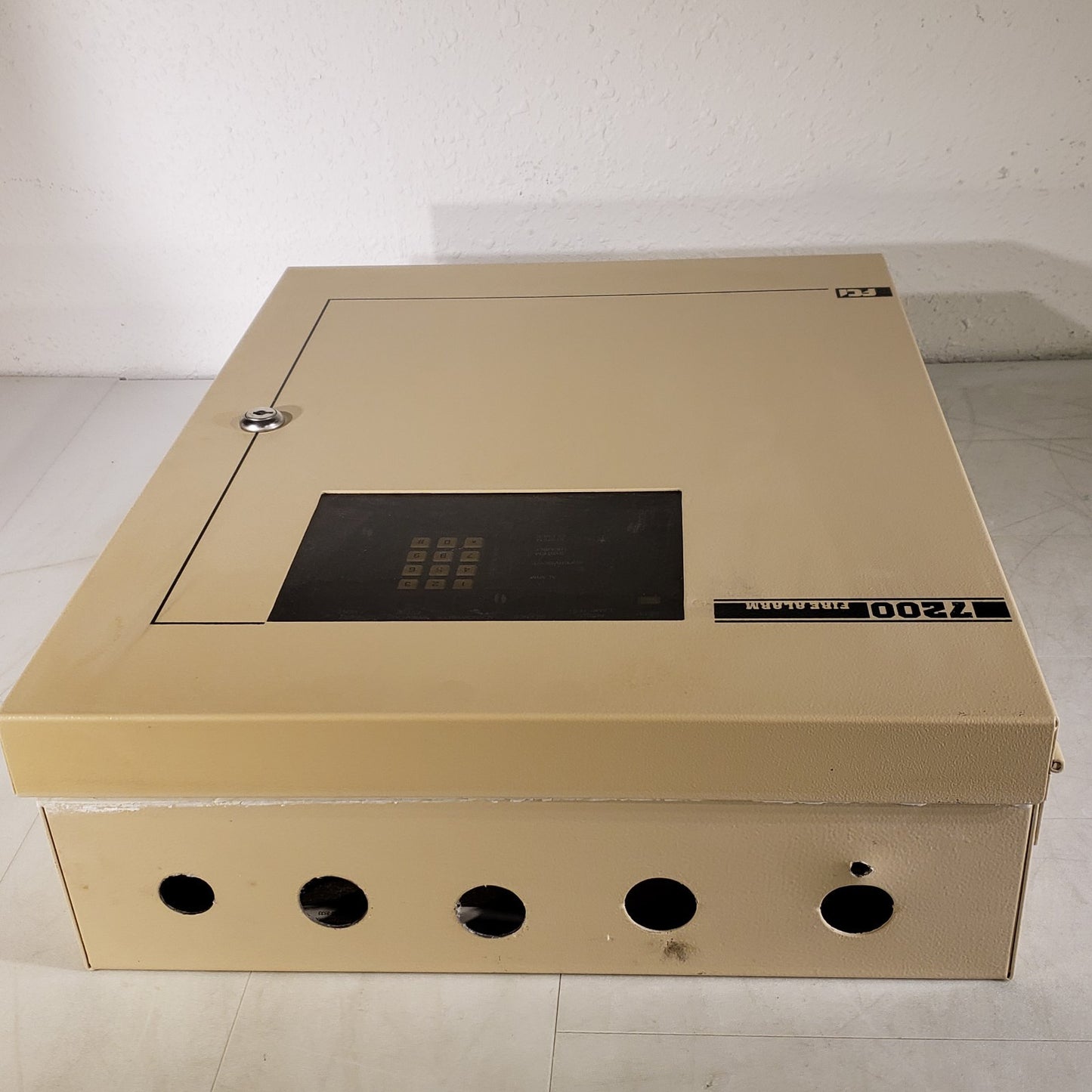 FCI 7200 Fire Alarm Control Box With Key Pad KDU - Incomplete Panel