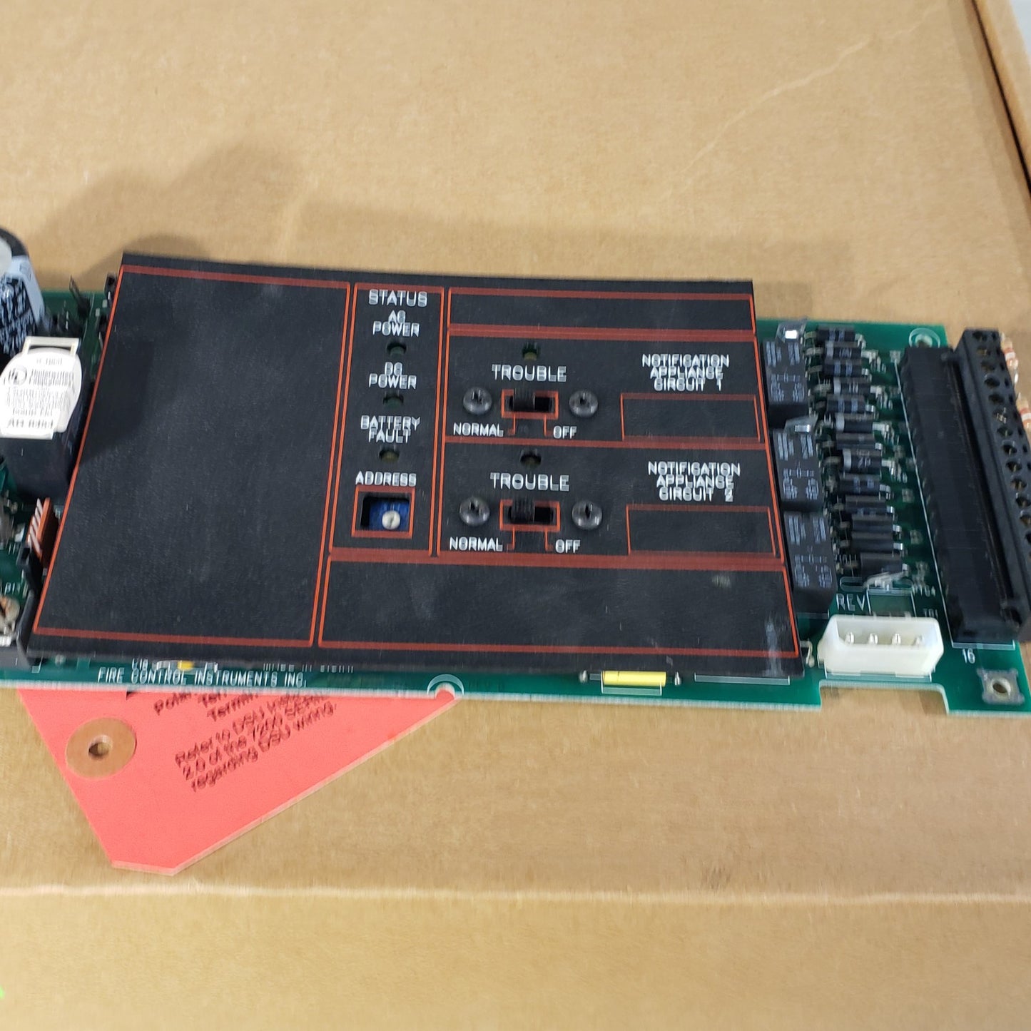 FCI 1120-0476 Rev G 7200 Fire Alarm Control Board Fire Control Instruments