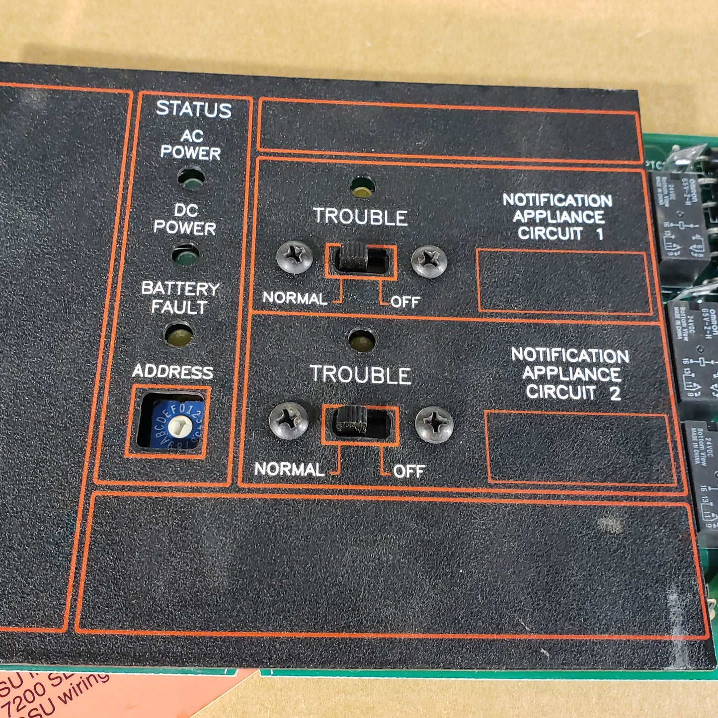 FCI 1120-0476 Rev G 7200 Fire Alarm Control Board Fire Control Instruments