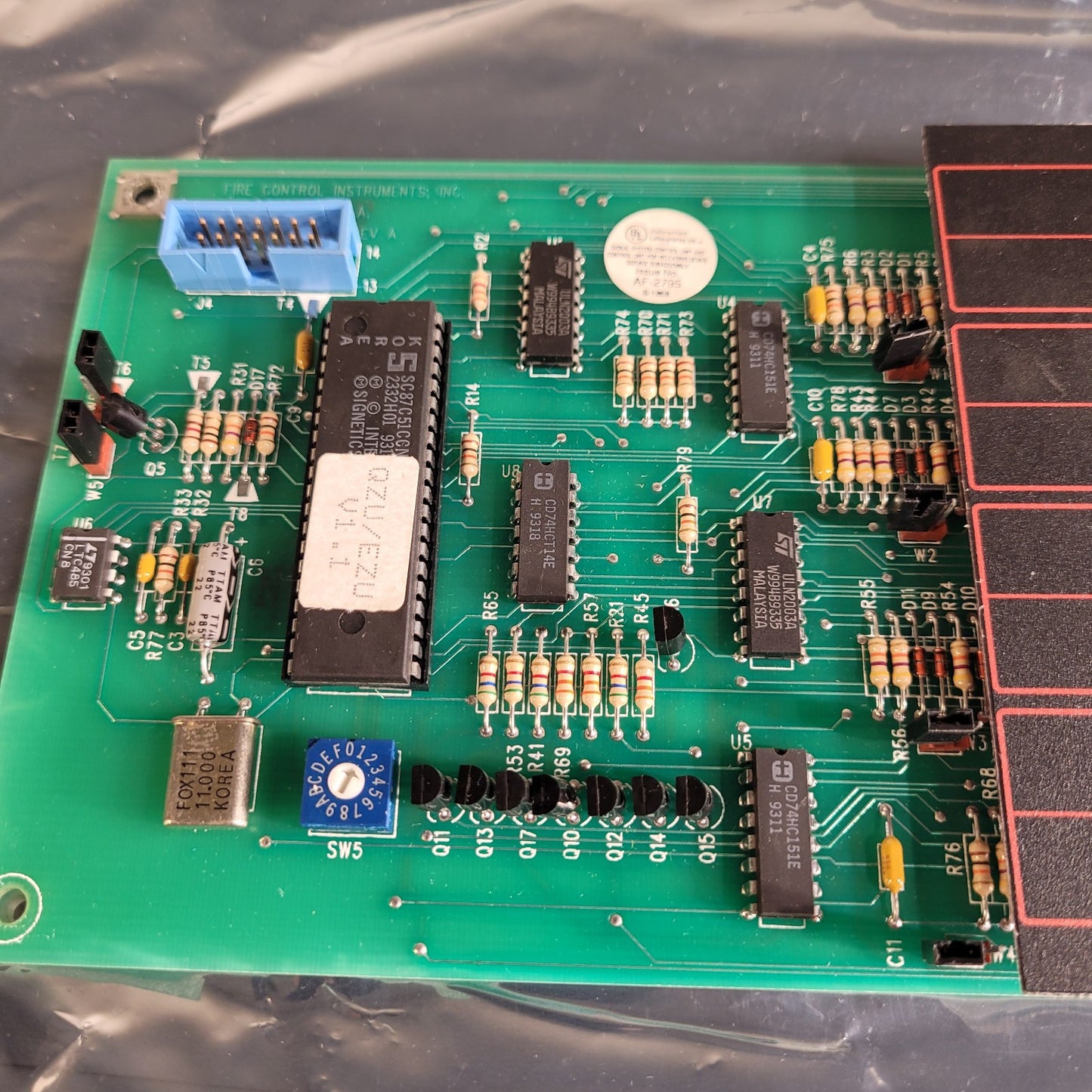 FCI QZU 1120-0470 7200 Fire Alarm Control Board Fire Control Instruments