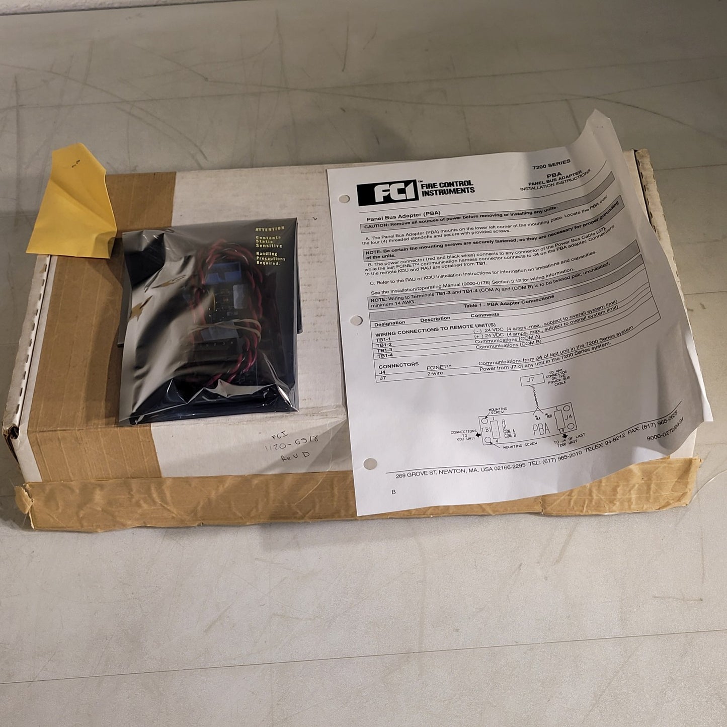 FCI PBA BD 1120-0518 RevD 7200 Fire Alarm Control Board Fire Control Instruments