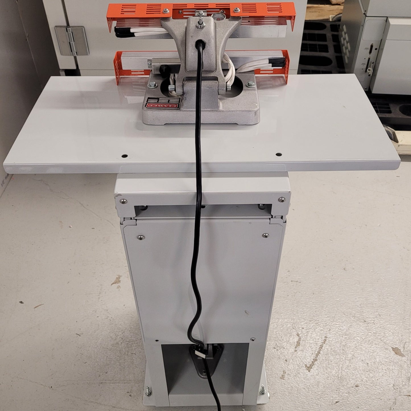Clamco 242B Bench Mounted Heat Bag Sealer 12in Seal Bar Foot Pedal w/ Stand