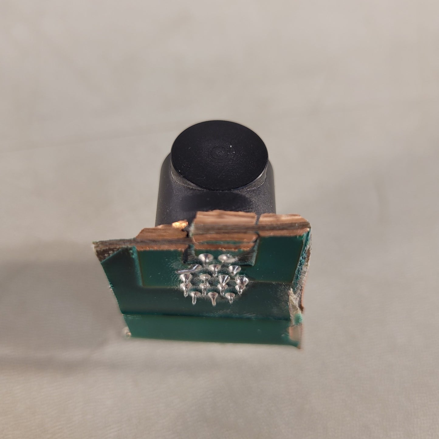 Lemo ECG.3B 16-pin Right Angle Connector Soldered On Pcb