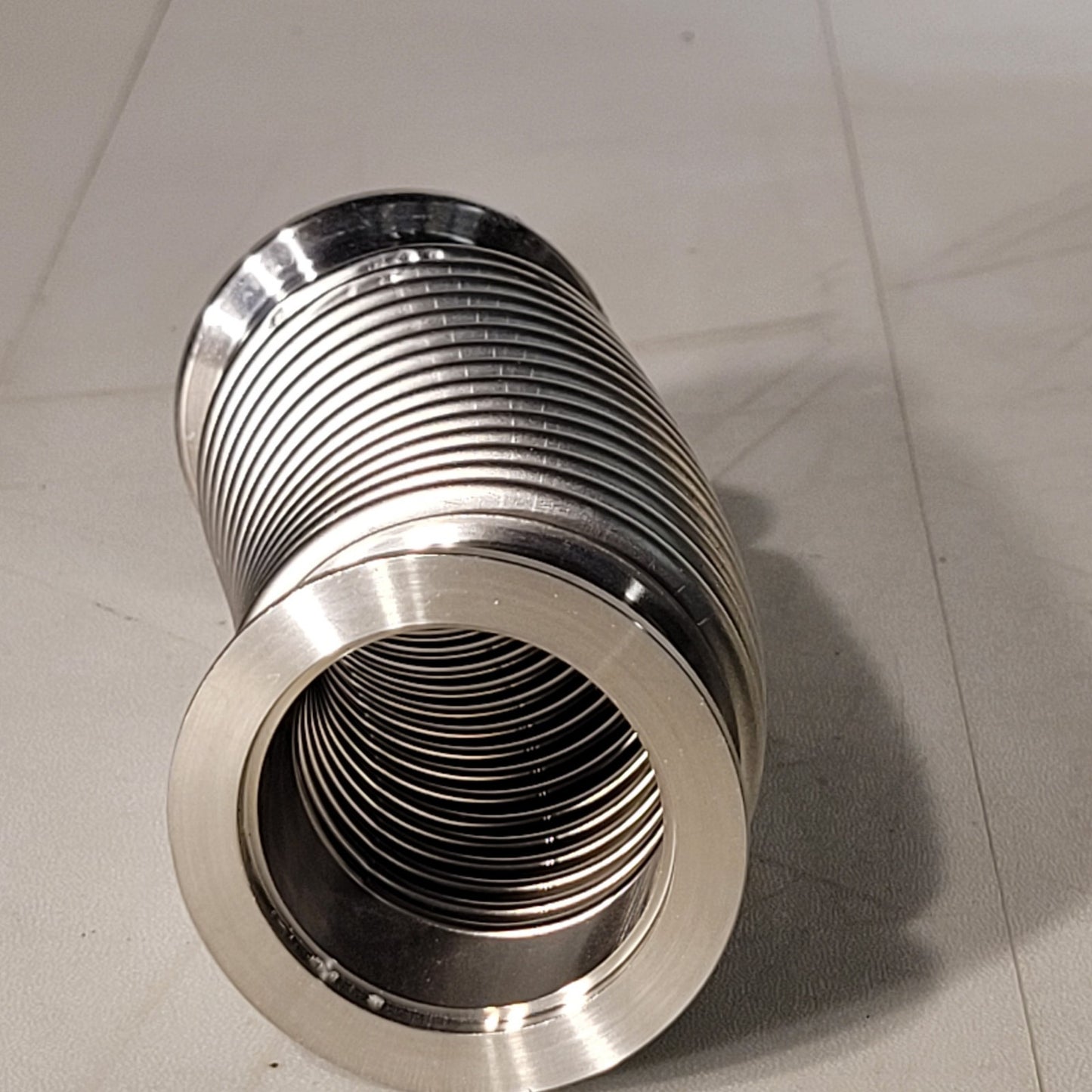 ISO KF40 NW40 Bellows Hose 5in High Vacuum Stainless Steel Fitting Adjustable