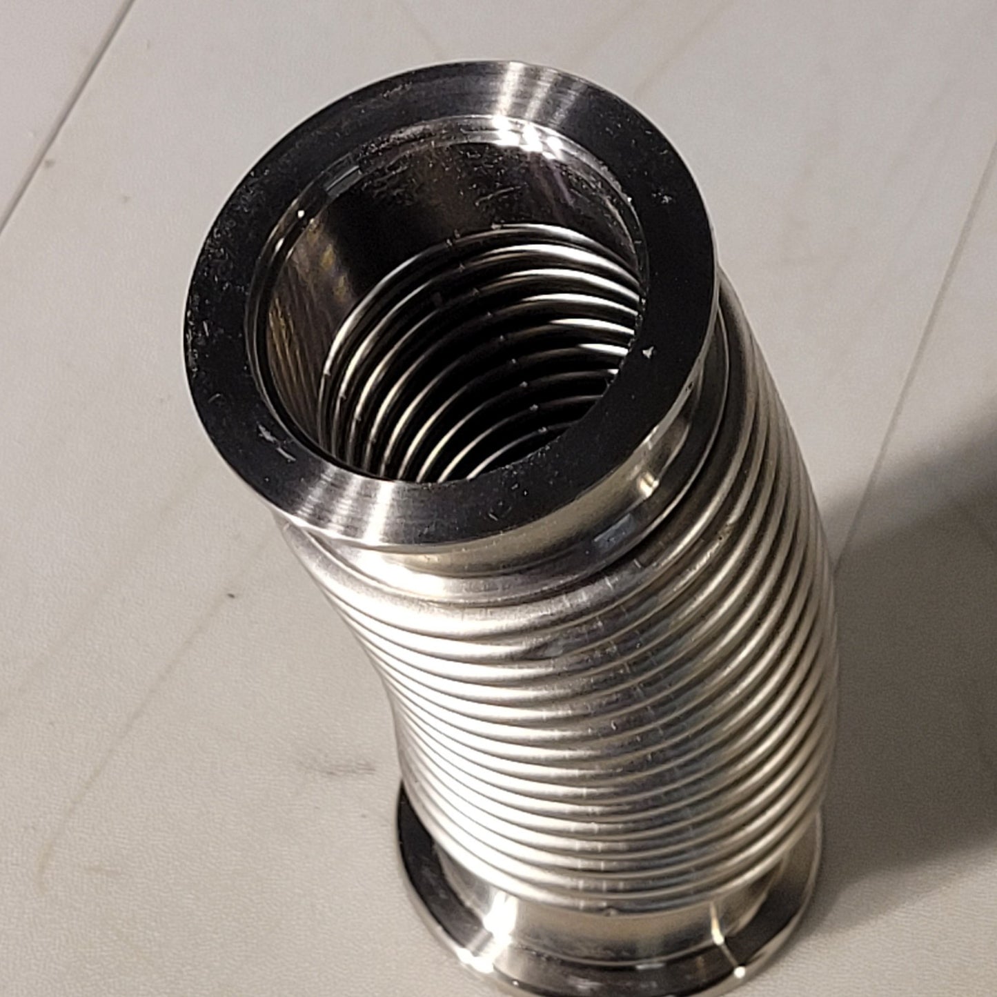 ISO KF40 NW40 Bellows Hose 5in High Vacuum Stainless Steel Fitting Adjustable