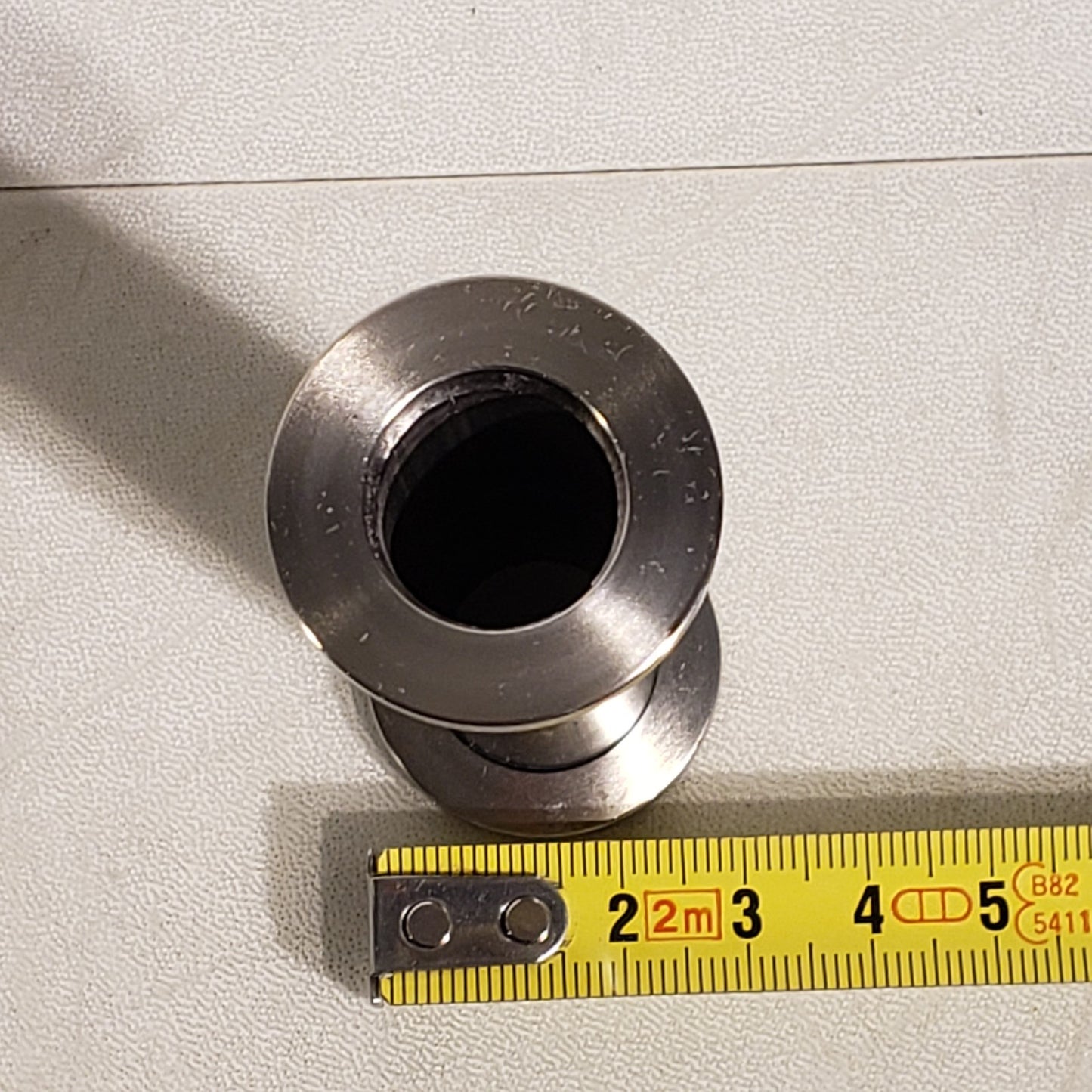 ISO KF16 NW16 QF16 Full Nipple High Vacuum Adapter 8mm 3.2" Long Stainless Steel