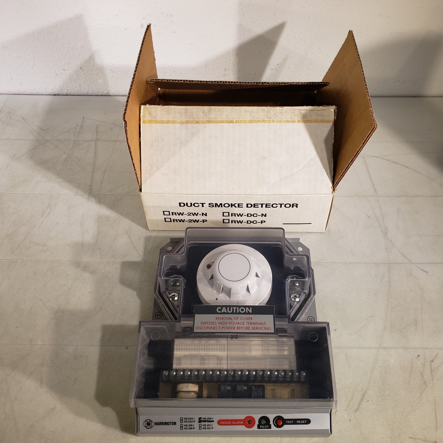 Harrington HS-UNI-I Duct Smoke Detector With Case Potter