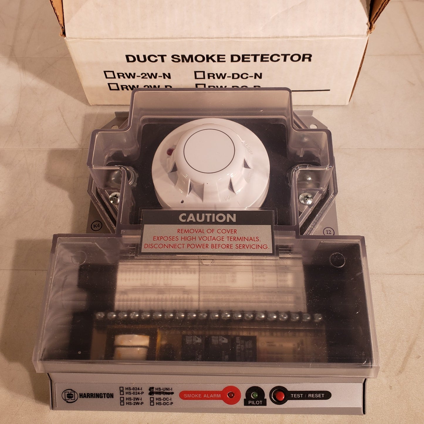 Harrington HS-UNI-I Duct Smoke Detector With Case Potter