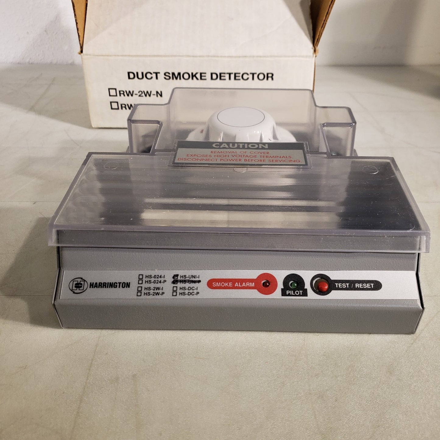 Harrington HS-UNI-I Duct Smoke Detector With Case Potter