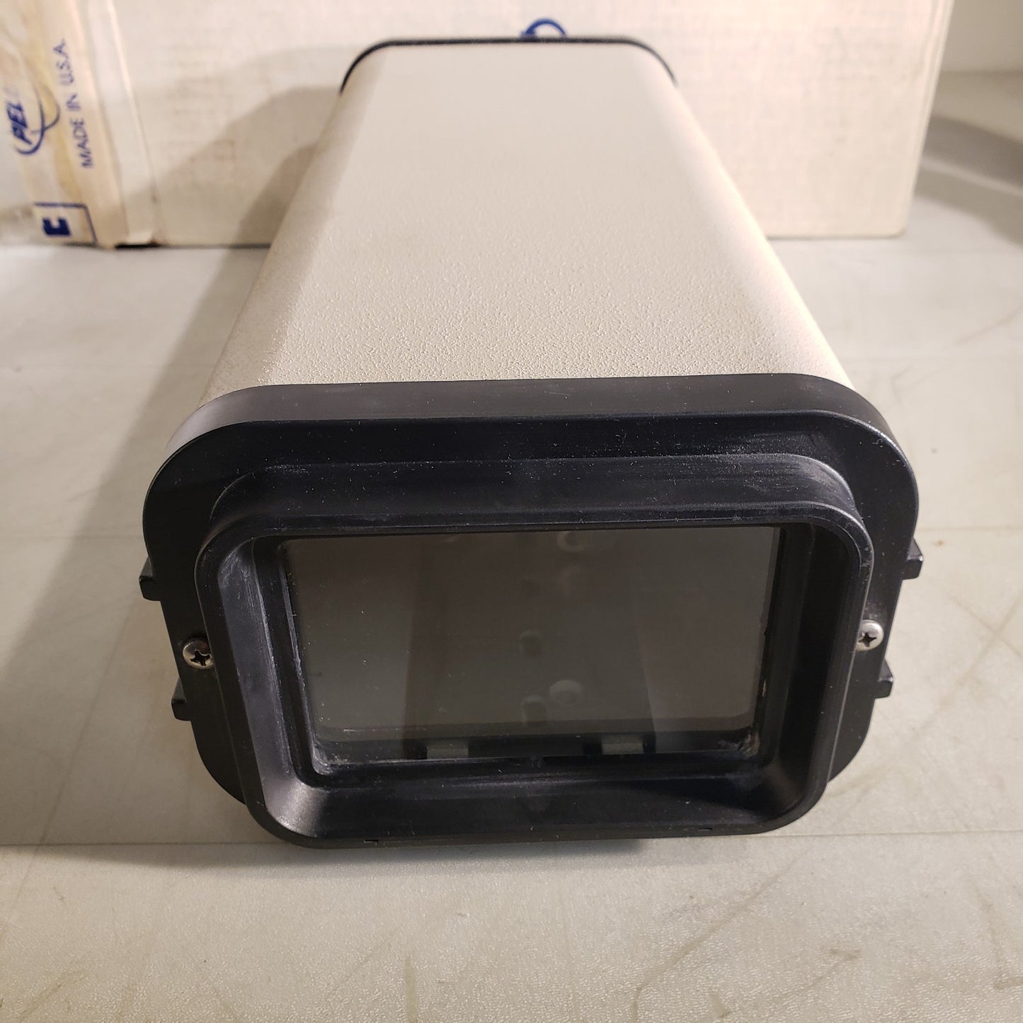 Peleco NEMA 3R Camera Enclosure Beige With Hardware One Side Clear Outside