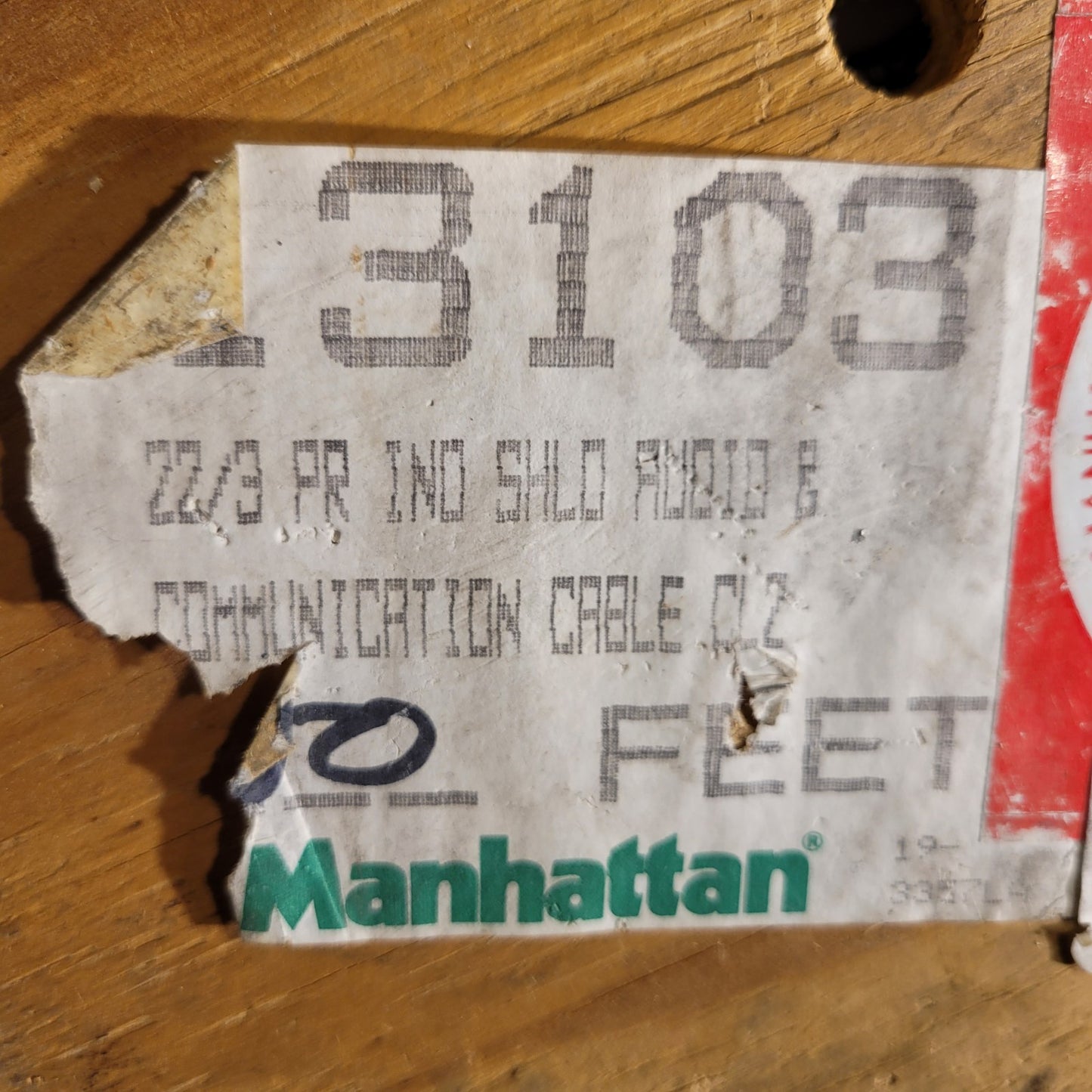 PRICE PER FOOT - Manhattan Alpha 13103 3-pair 22AWG Low Voltage Computer Wire