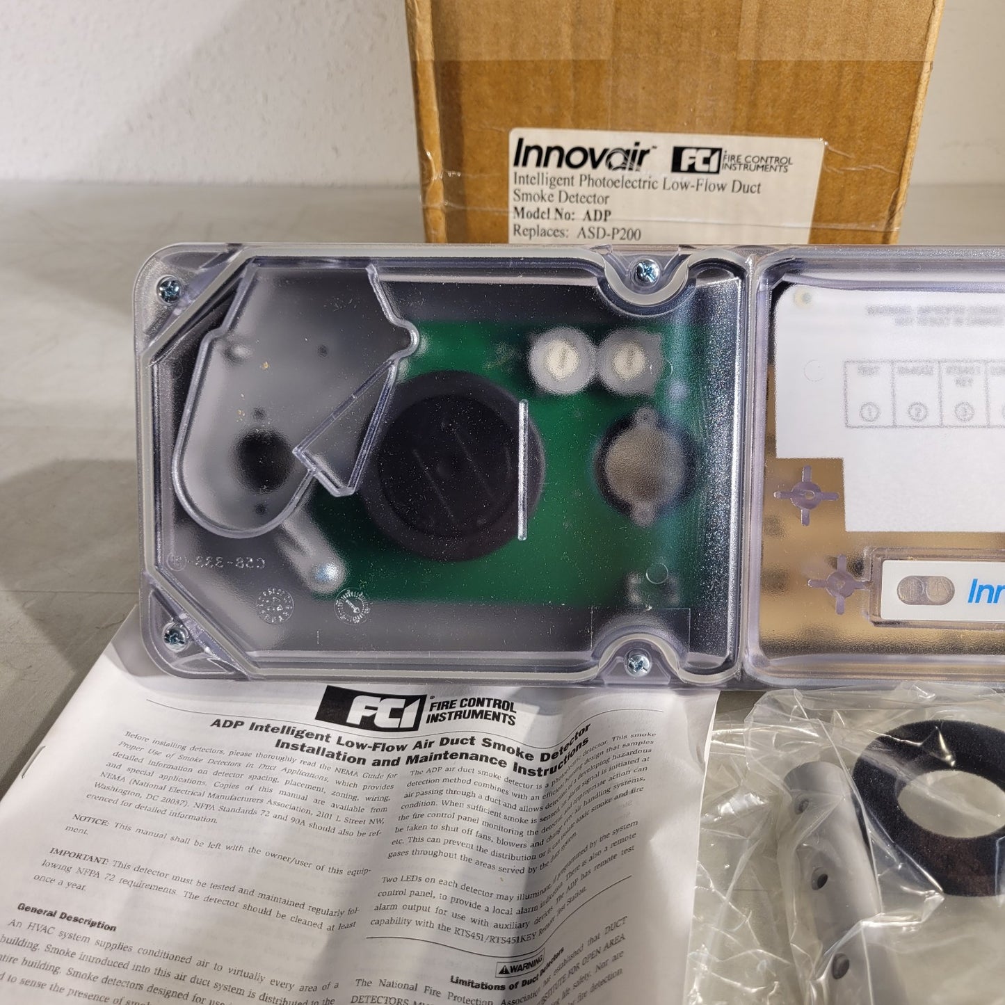 FCI ADP Innovair Intelligent Low Flow Duct Smoke Detector Photoelectric Sensor