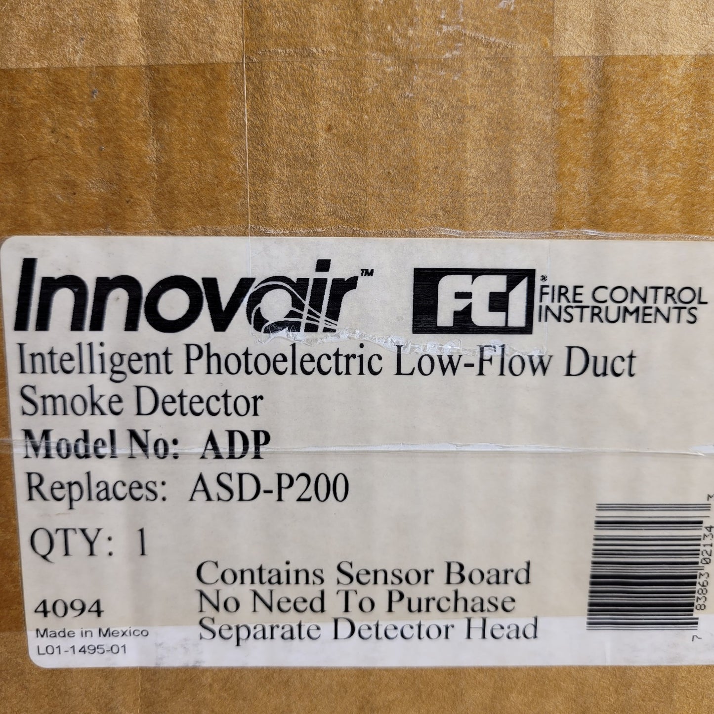 FCI ADP Innovair Intelligent Low Flow Duct Smoke Detector Photoelectric Sensor
