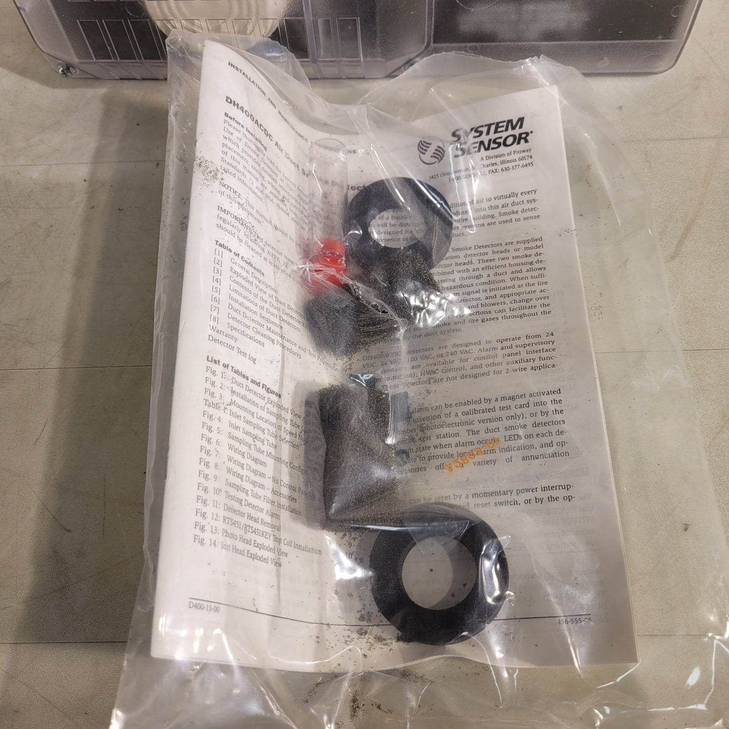 System Sensor DH400ACDC Smoke Duct Detector w/ 2451 Smoke Detector Head