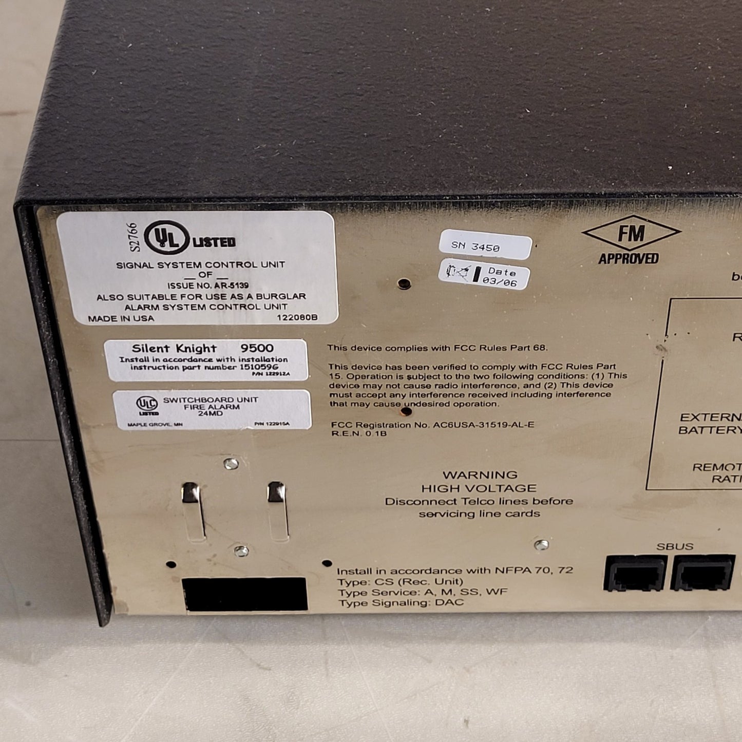 Slient Knight 9500 Desktop Digital Alarm Receiver Security System Honeywell