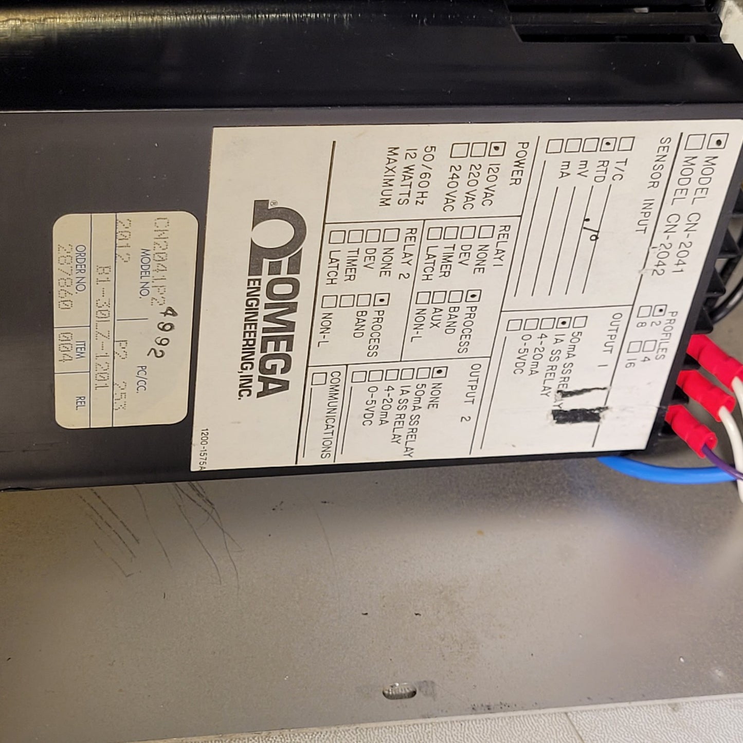 Omega CN-2041 Dual Output Temperature Controller Module B1-30LZ-1201 w/ Relay