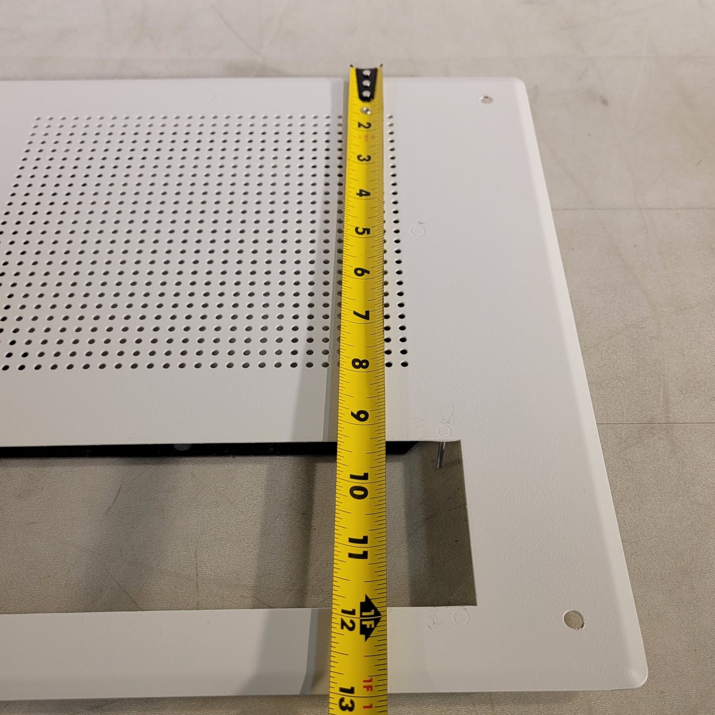 Digital Clock and Intercom Speaker Mounting Plate White 13" X 13"