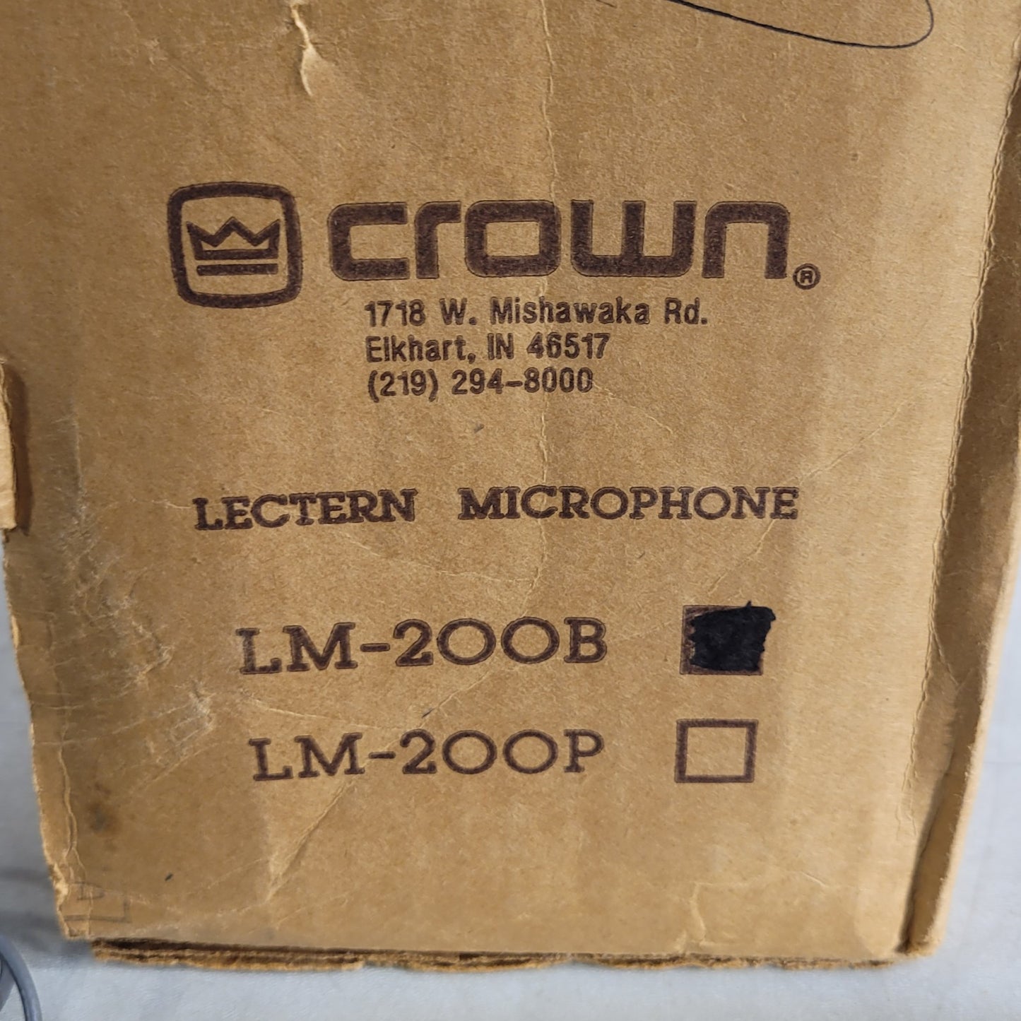 Crown LM-200B Lectern Microphone Super Cardioid Brown 16" Long