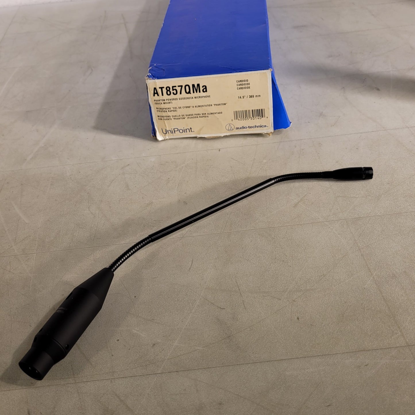 Audio Technica AT857QMa Phantom Powered Gooseneck Microphone Cardioid 14.5"
