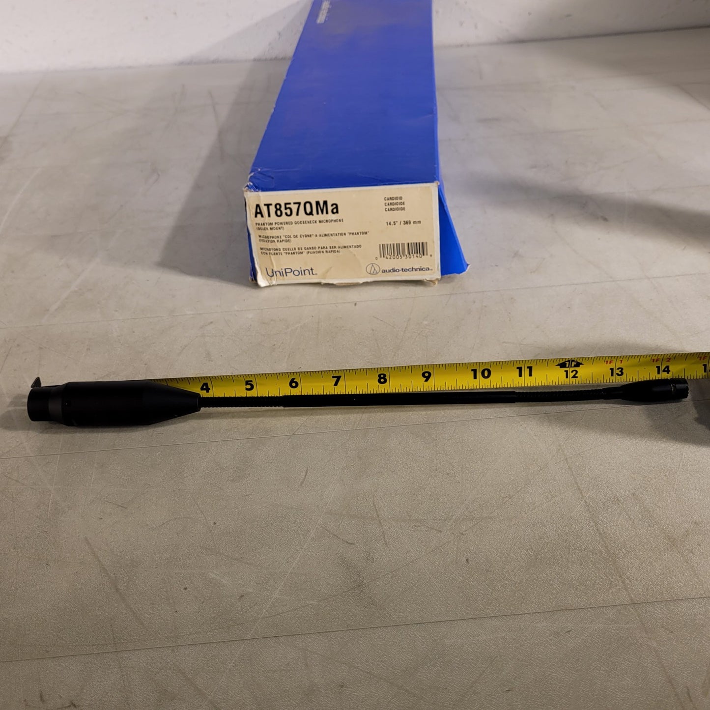 Audio Technica AT857QMa Phantom Powered Gooseneck Microphone Cardioid 14.5"