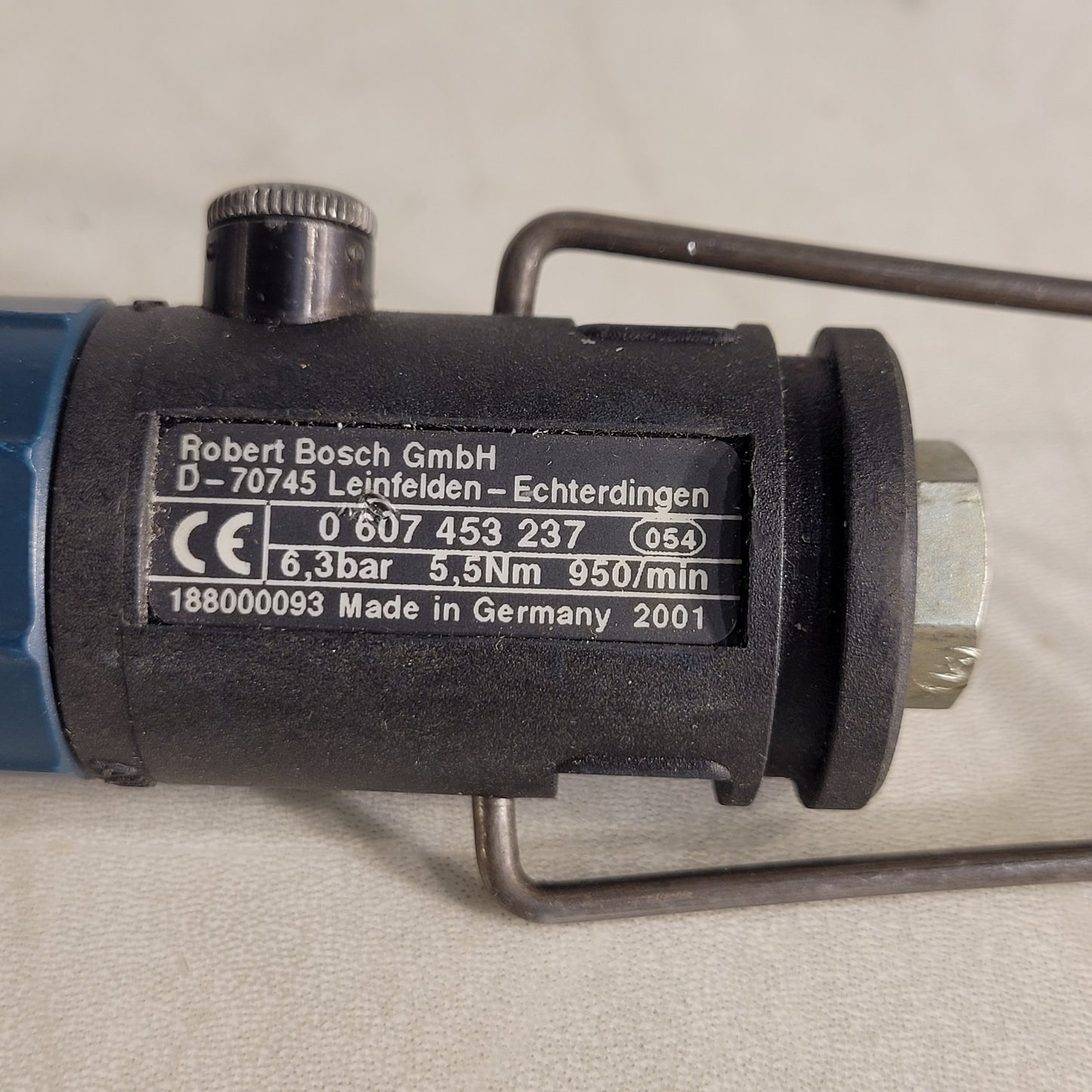Bosch 0-607-453-237 Pneumatic Torque Wrench 6.3 Bar 5.5 Nm 950 RPM Industrial