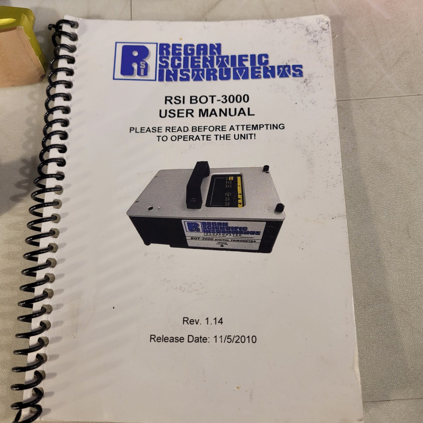 Regan RSU BOT-3000 Digital Tribometer Slip Tester w/ Accessories New Battery