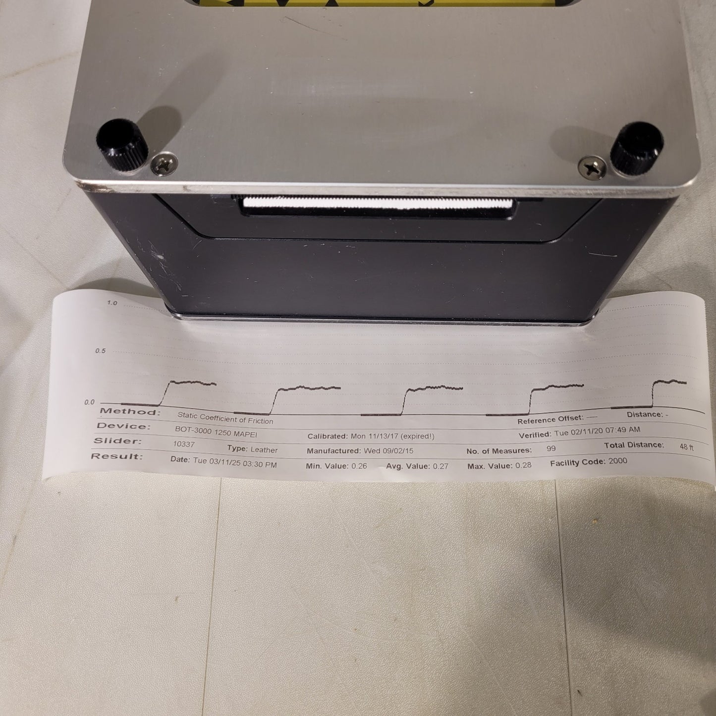 Regan RSU BOT-3000 Digital Tribometer Slip Tester w/ Accessories New Battery