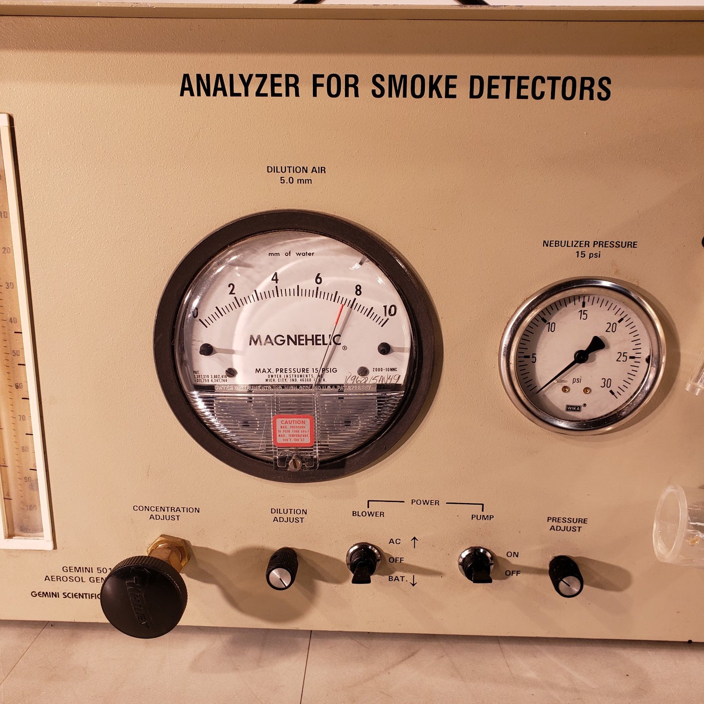 Gemini 501-A Aerosol Generator Analyzer For Smoke Detector Tester