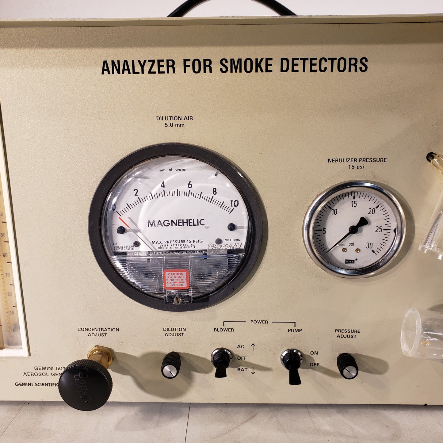 Gemini 501-A Aerosol Generator Analyzer For Smoke Detector Tester