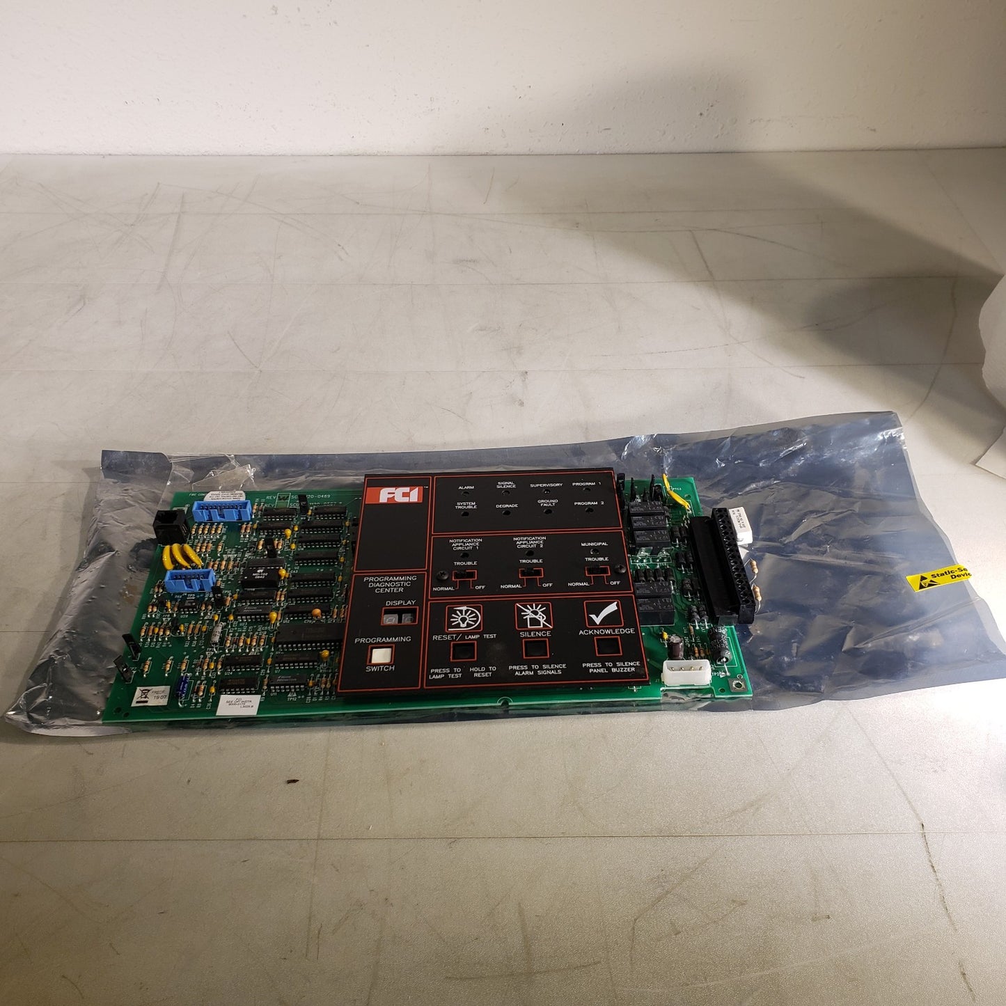 FCI SCU 1120-0469 Rev W 7200 Fire Alarm Control Board Fire Control Instruments