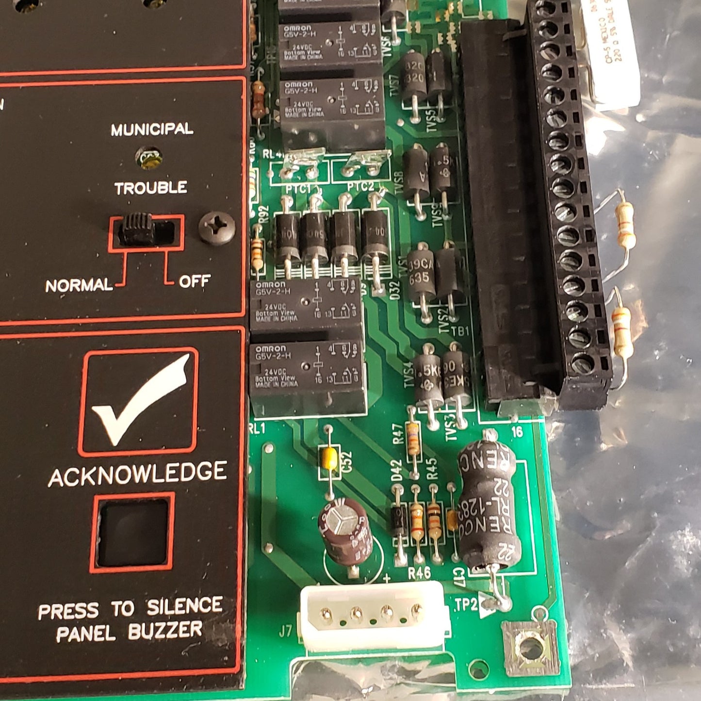 FCI SCU 1120-0469 Rev W 7200 Fire Alarm Control Board Fire Control Instruments