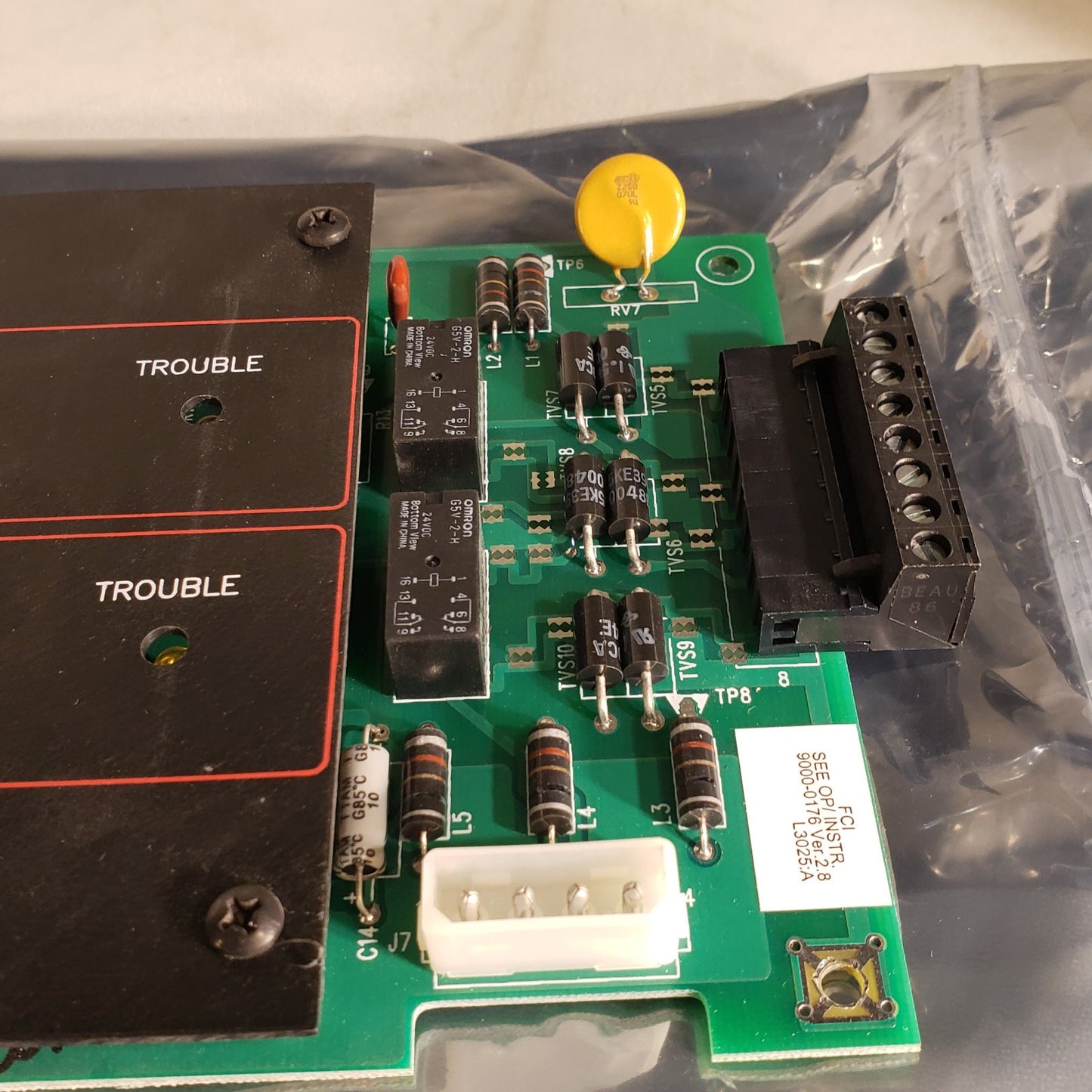 FCI ALU 1120-0503 Rev K 7200 Fire Alarm Control Board Fire Control Instruments