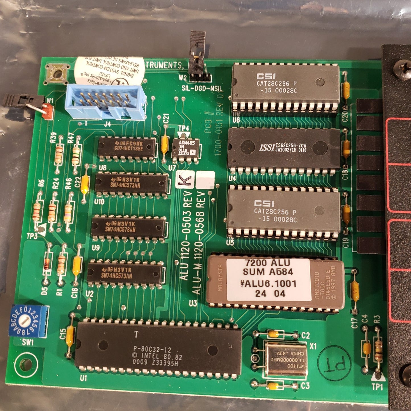 FCI ALU 1120-0503 Rev K 7200 Fire Alarm Control Board Fire Control Instruments