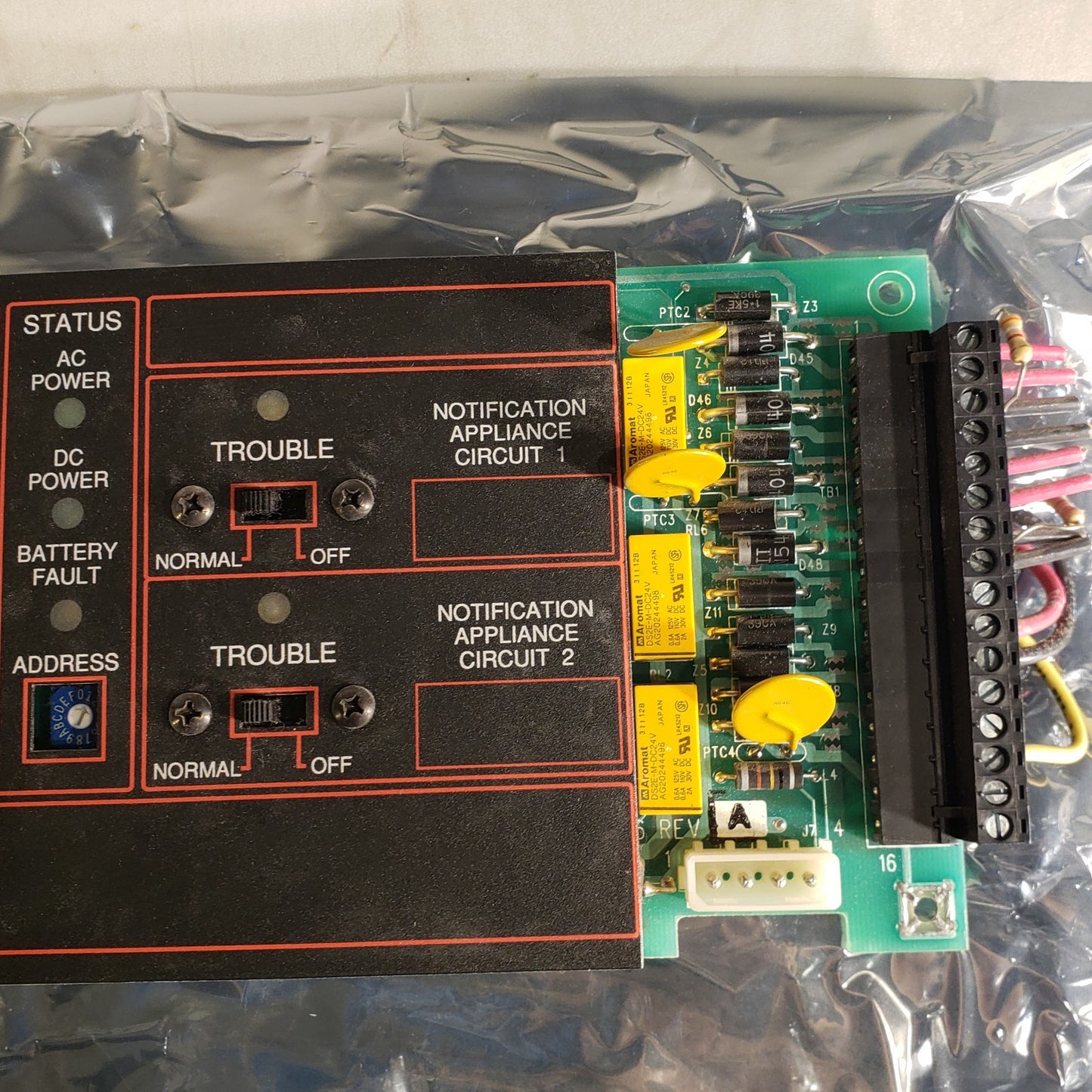 FCI DSU 1120-0476 Rev A 7200 Fire Alarm Control Board Fire Control Instruments