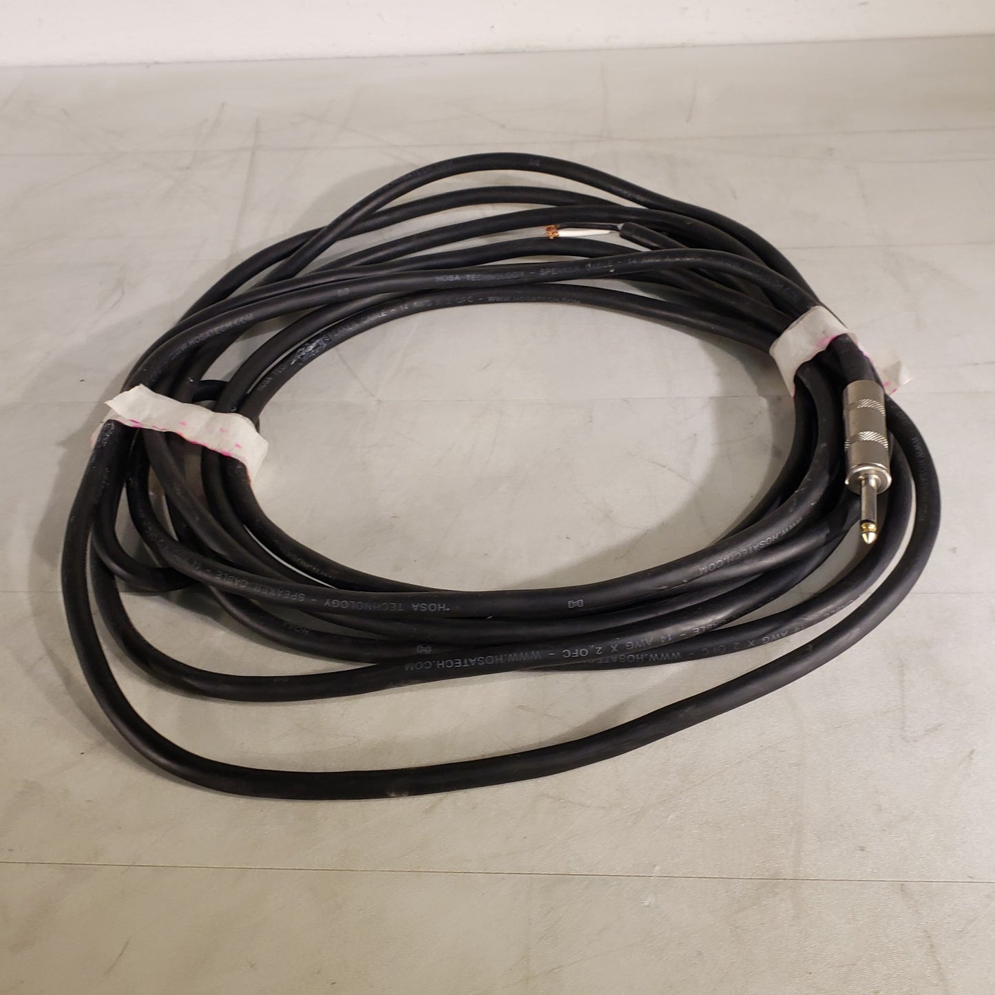 Hosatech Speaker Cable 1/4" Audio Plug Cable 14' Long 14 AWG X 2 OFC 2 Conductor