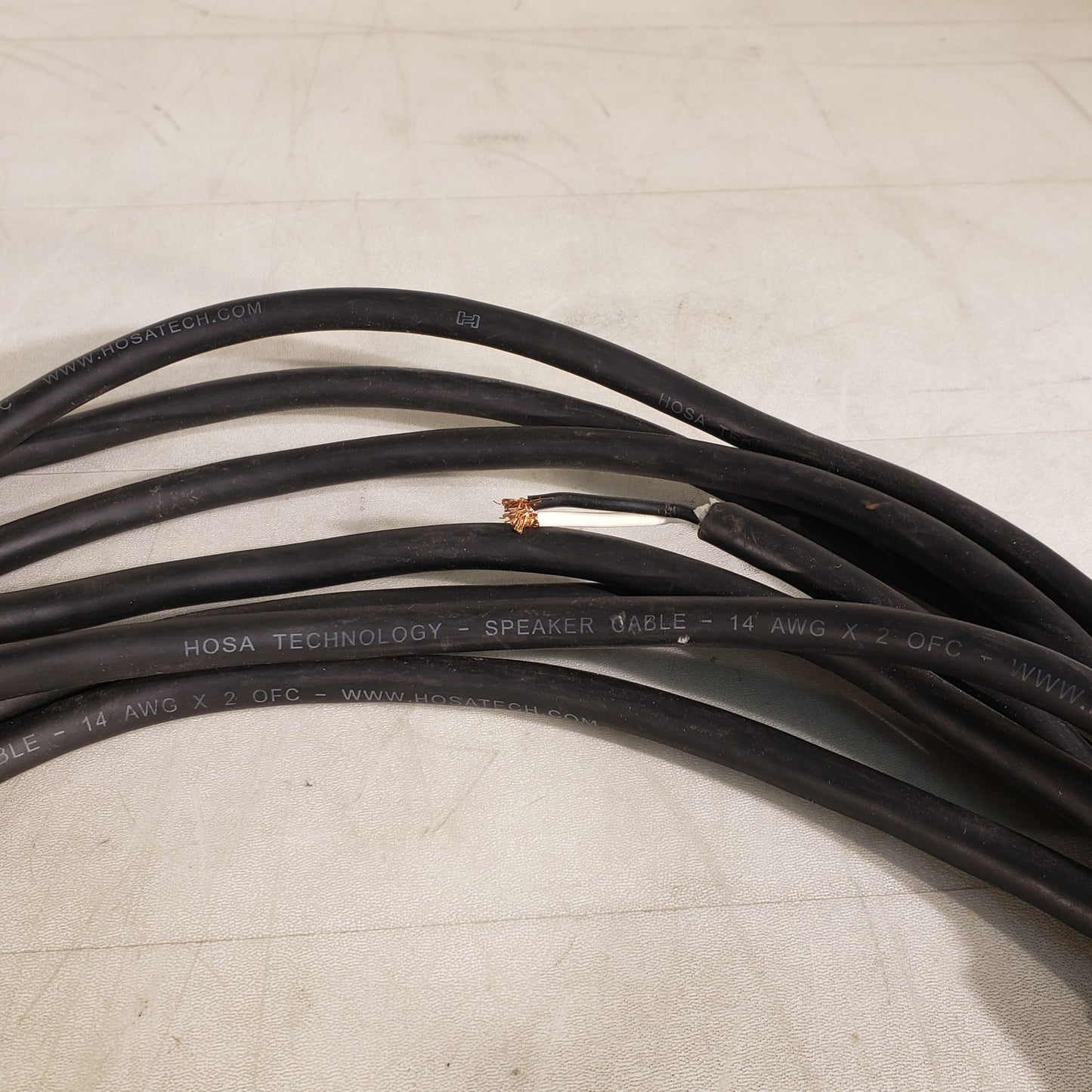Hosatech Speaker Cable 1/4" Audio Plug Cable 14' Long 14 AWG X 2 OFC 2 Conductor