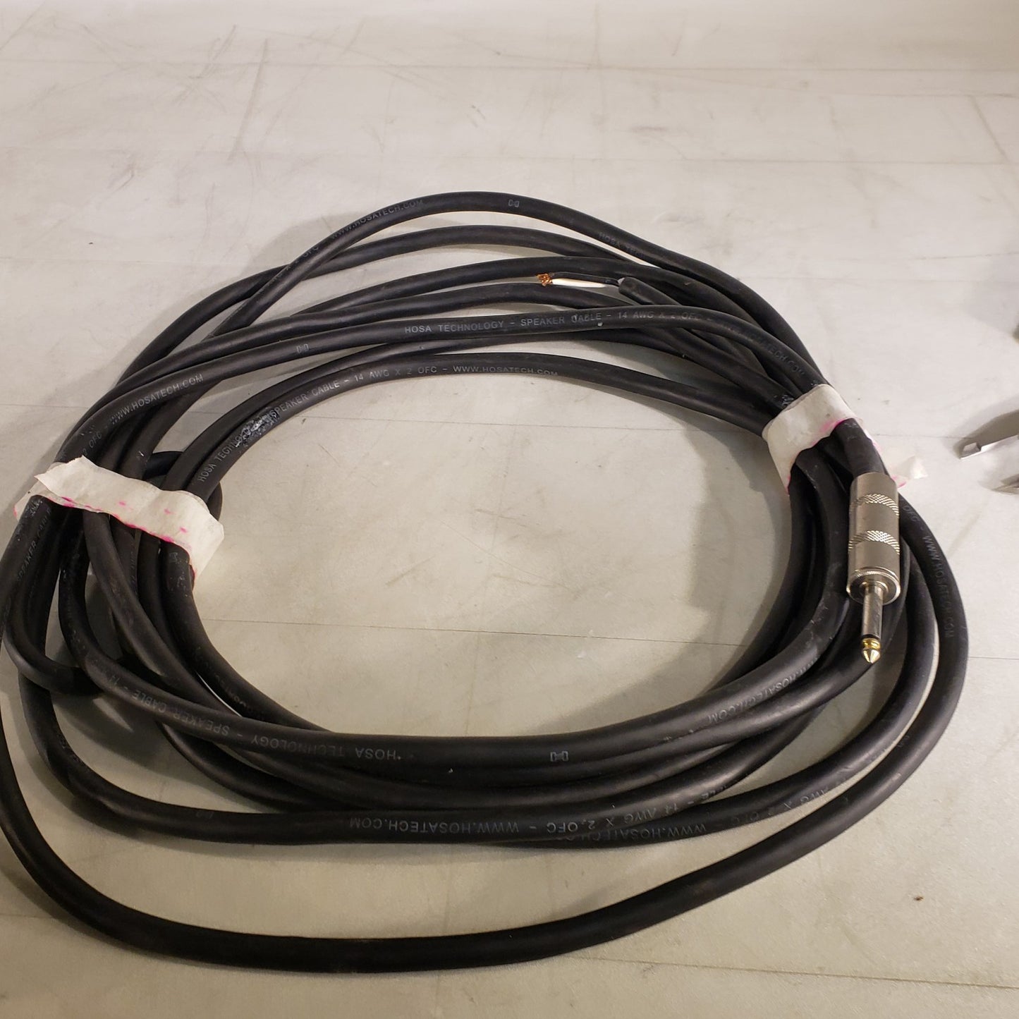 Hosatech Speaker Cable 1/4" Audio Plug Cable 14' Long 14 AWG X 2 OFC 2 Conductor