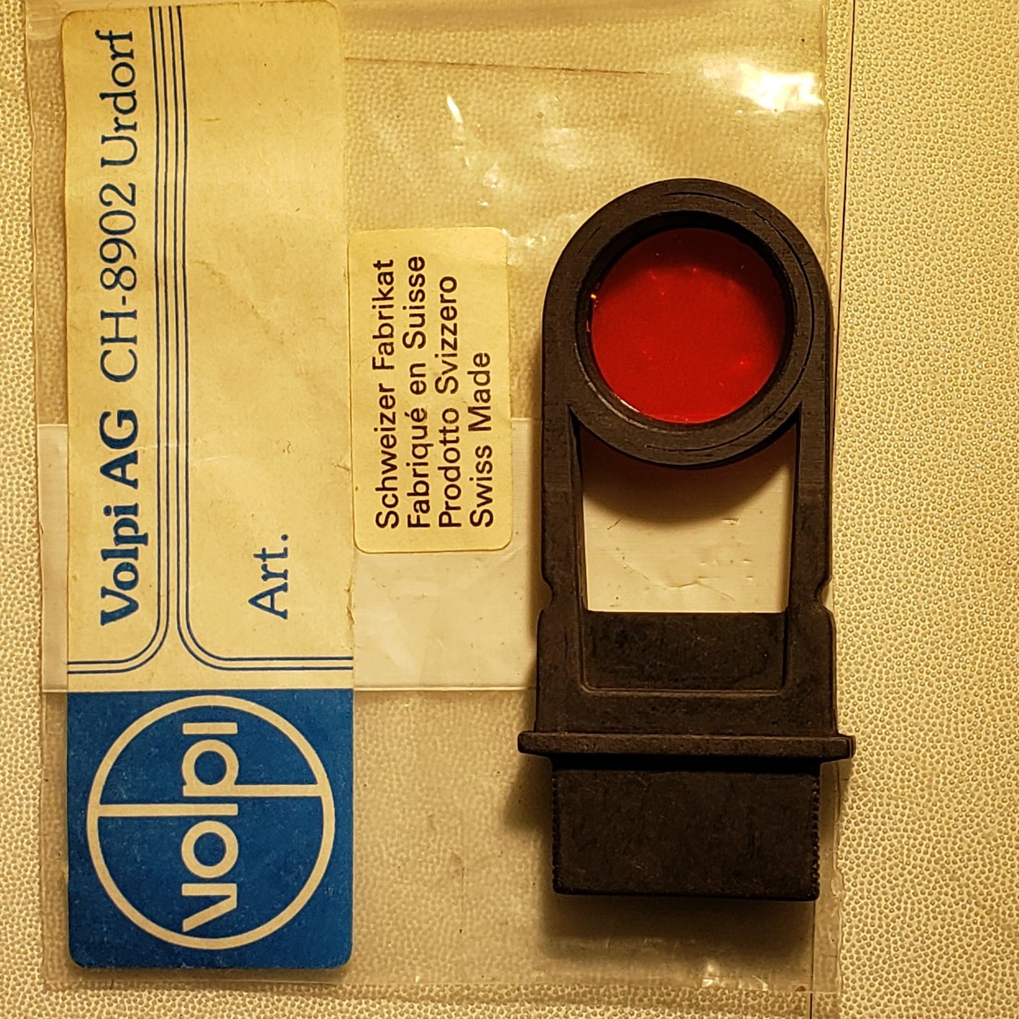 Volpi CH-8902 Red Filter Slide Optics For Intralux Illuminator Microscopes