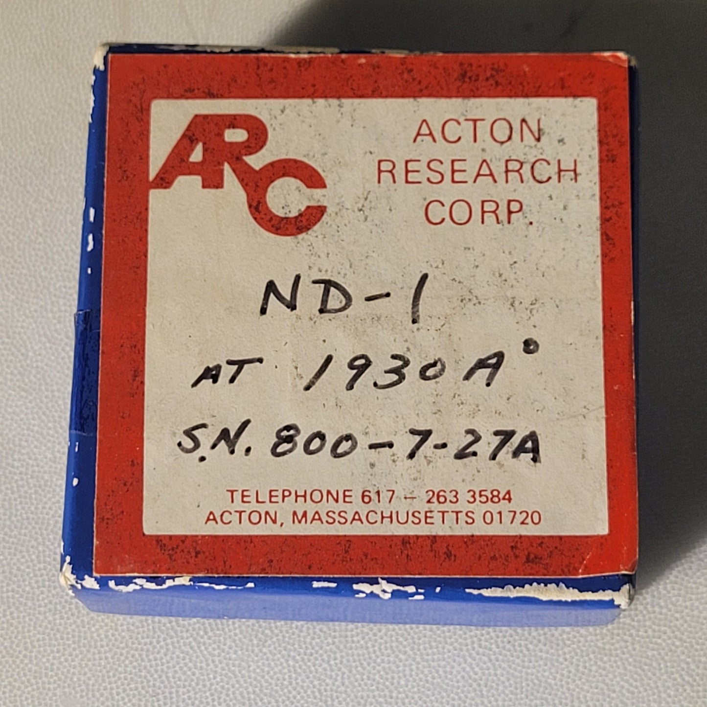 Acton ARC ND-1 Magnesium Fluoride 193nm UV Optical Coated Filter Reflector
