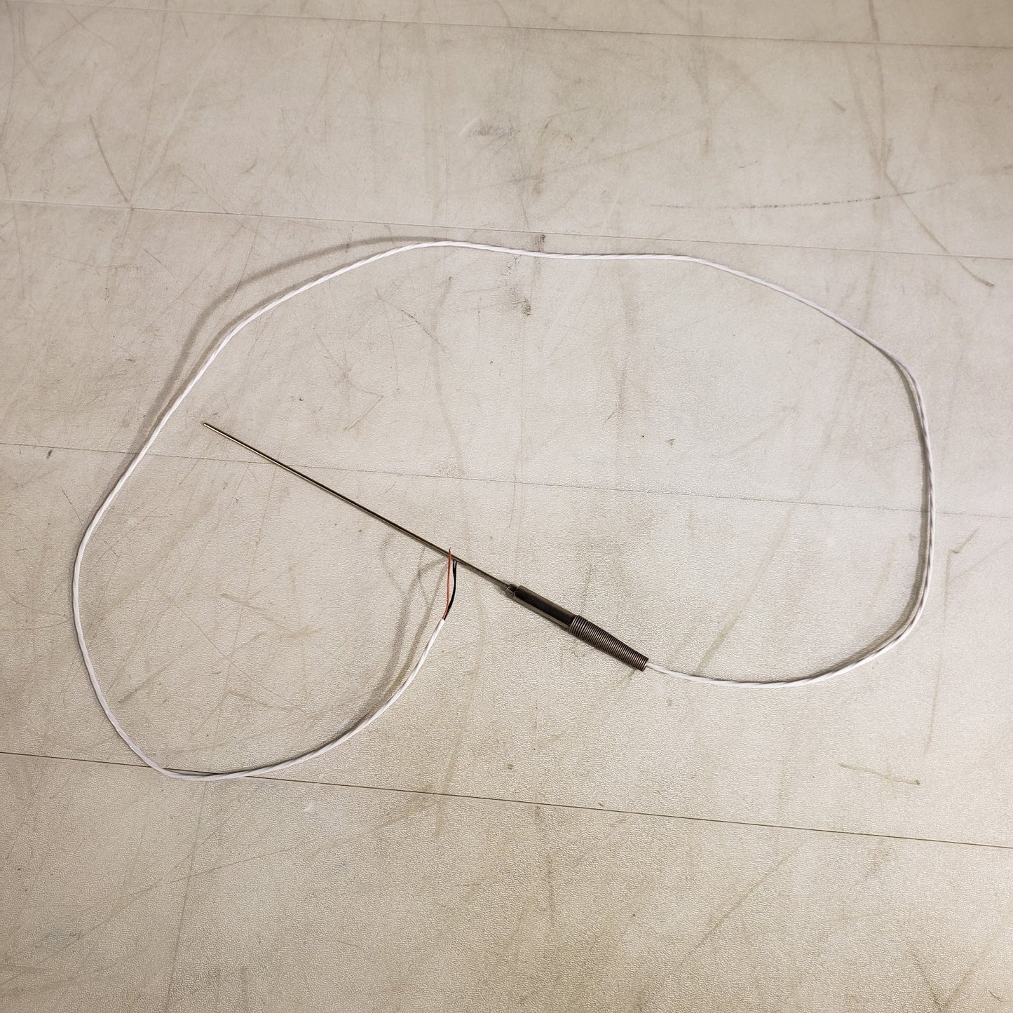 RTD 3-Wire Thermocouple Temperature Sensor Probe Stainless Steel w/ Relief Coil